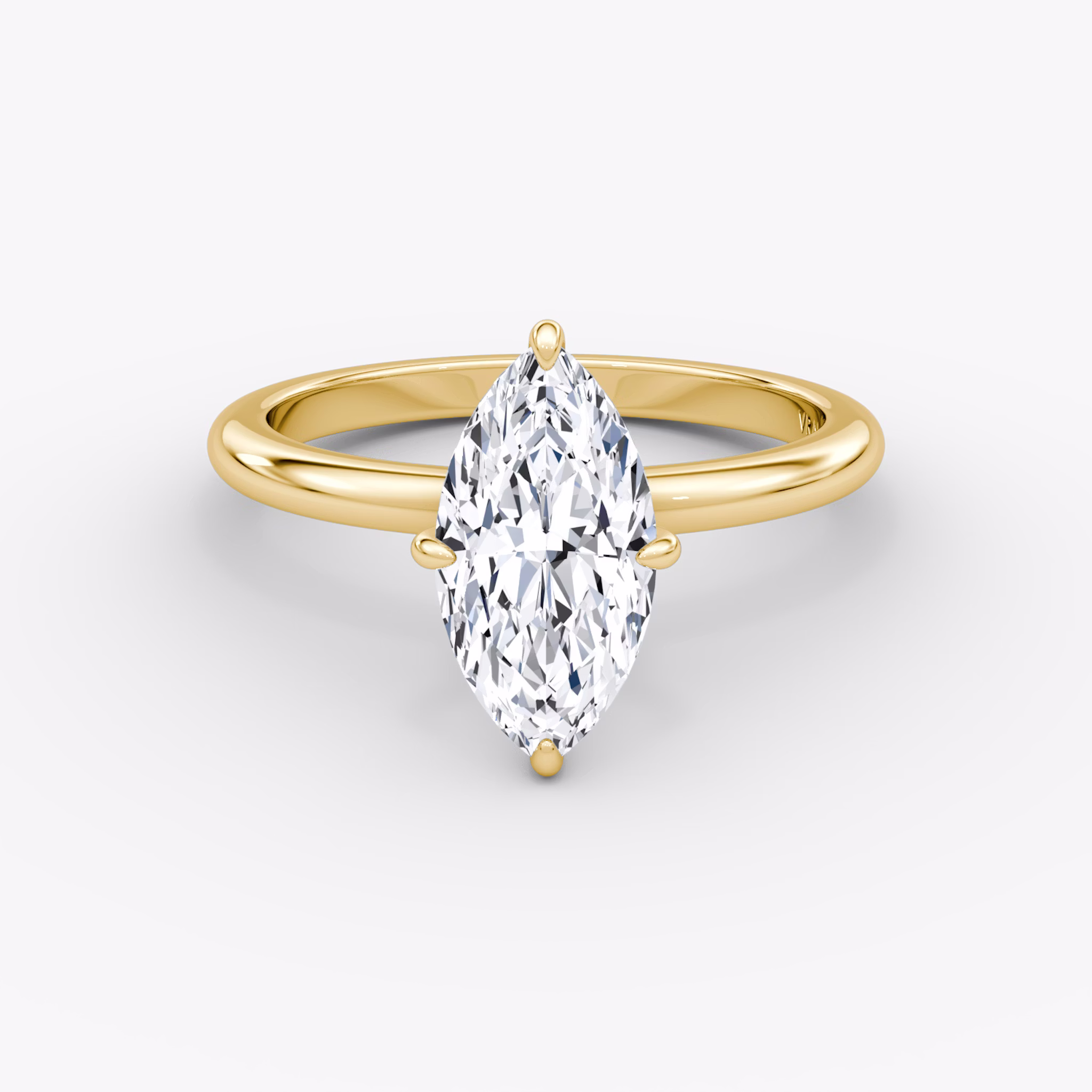 The Veiled Halo | Marquise | 18k | Yellow Gold | bandAccent: Plain | diamondOrientation: vertical | caratWeight: other