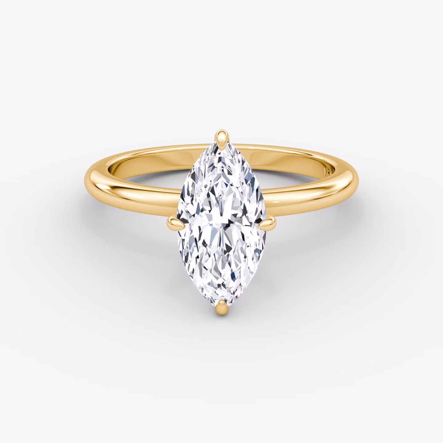The Veiled Halo | Marquise | 18k | Yellow Gold | bandAccent: Plain | diamondOrientation: vertical | caratWeight: other