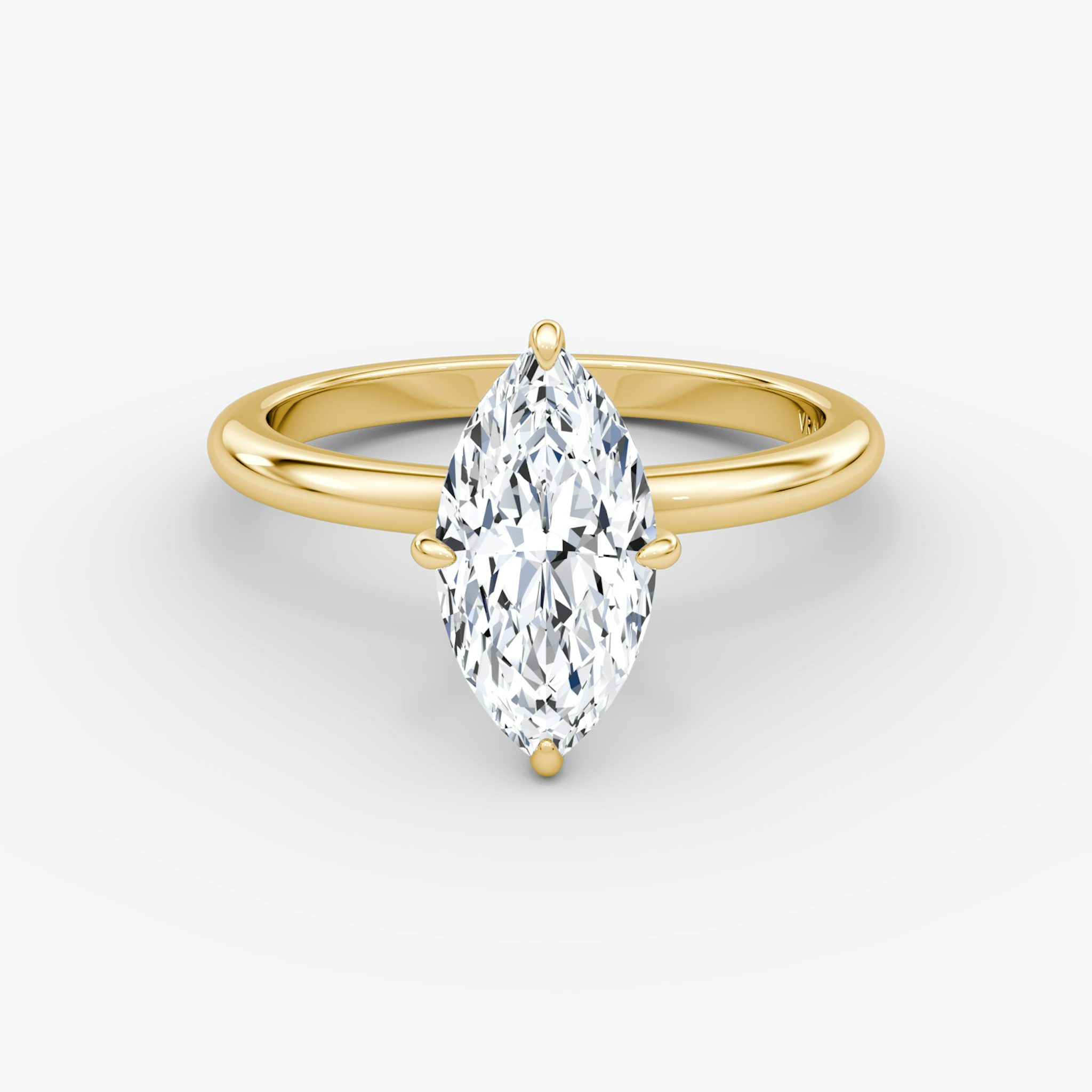 The Veiled Halo | Marquise | 18k | Yellow Gold | bandAccent: Plain | diamondOrientation: vertical | caratWeight: other
