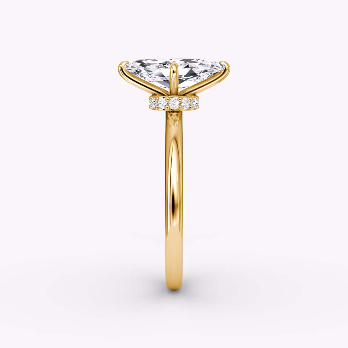 Veiled Halo | Marquise | 18k | Gelbgold | bandAccent: Ohne Pavé-Besatz | diamondOrientation: vertical | caratWeight: other