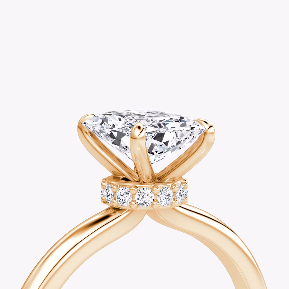 Veiled Halo | Radiant | 14k | Roségold | bandAccent: Ohne Pavé-Besatz | diamondOrientation: vertical | caratWeight: other