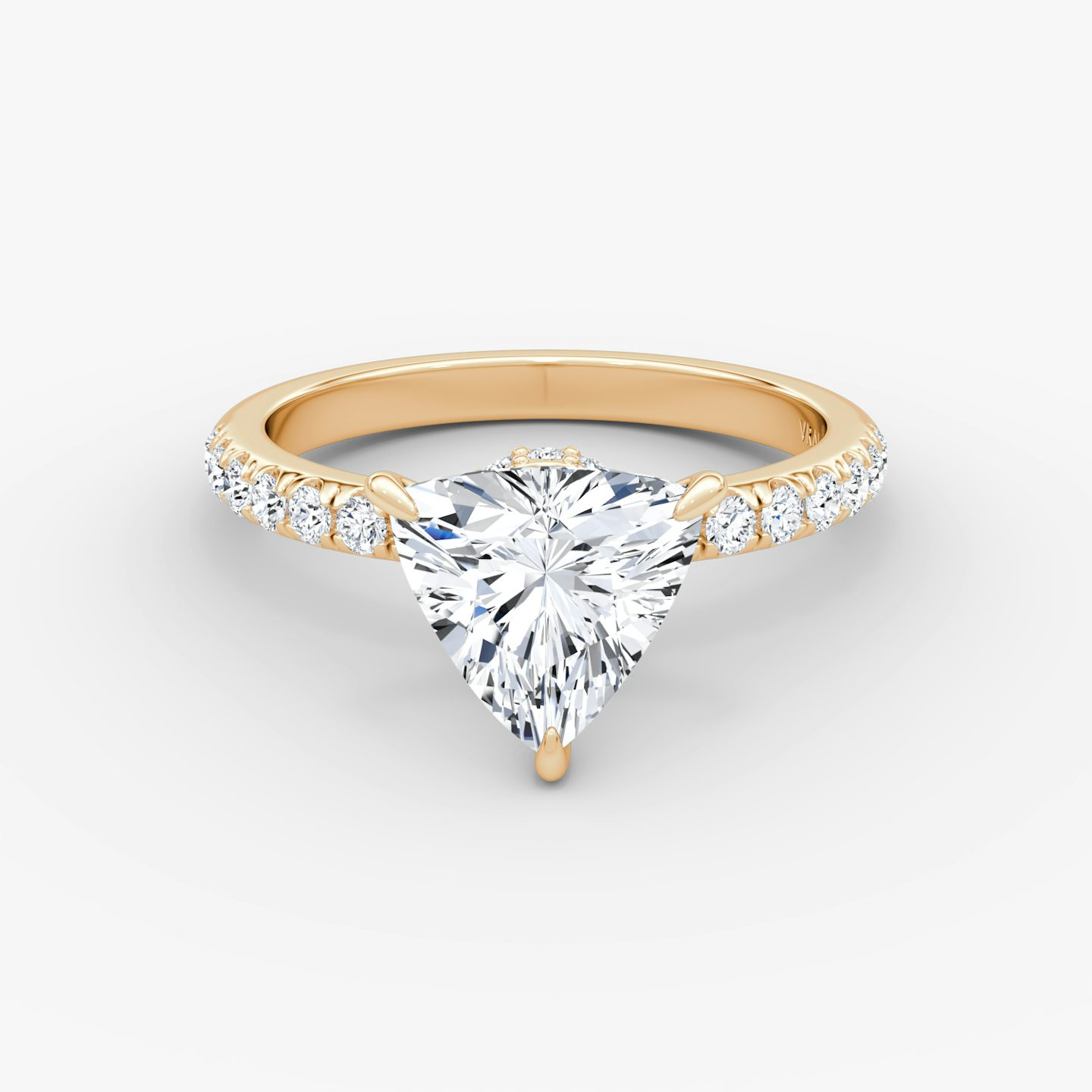Veiled Halo | Trillant | 14k | Roségold | bandAccent: Mit Pavé-Besatz | diamondOrientation: vertical | caratWeight: other