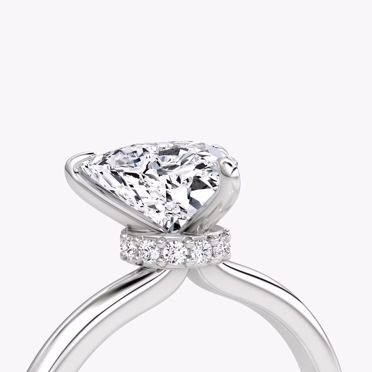 The Veiled Halo | Trillion | Platinum | bandAccent: Plain | diamondOrientation: vertical | caratWeight: other
