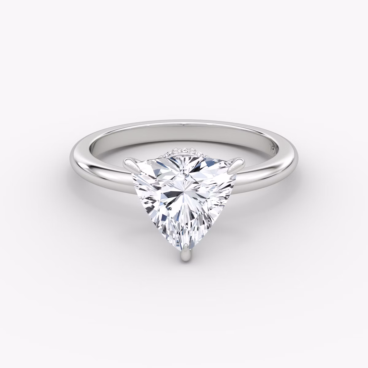 The Veiled Halo | Trillion | Platinum | bandAccent: Plain | diamondOrientation: vertical | caratWeight: other