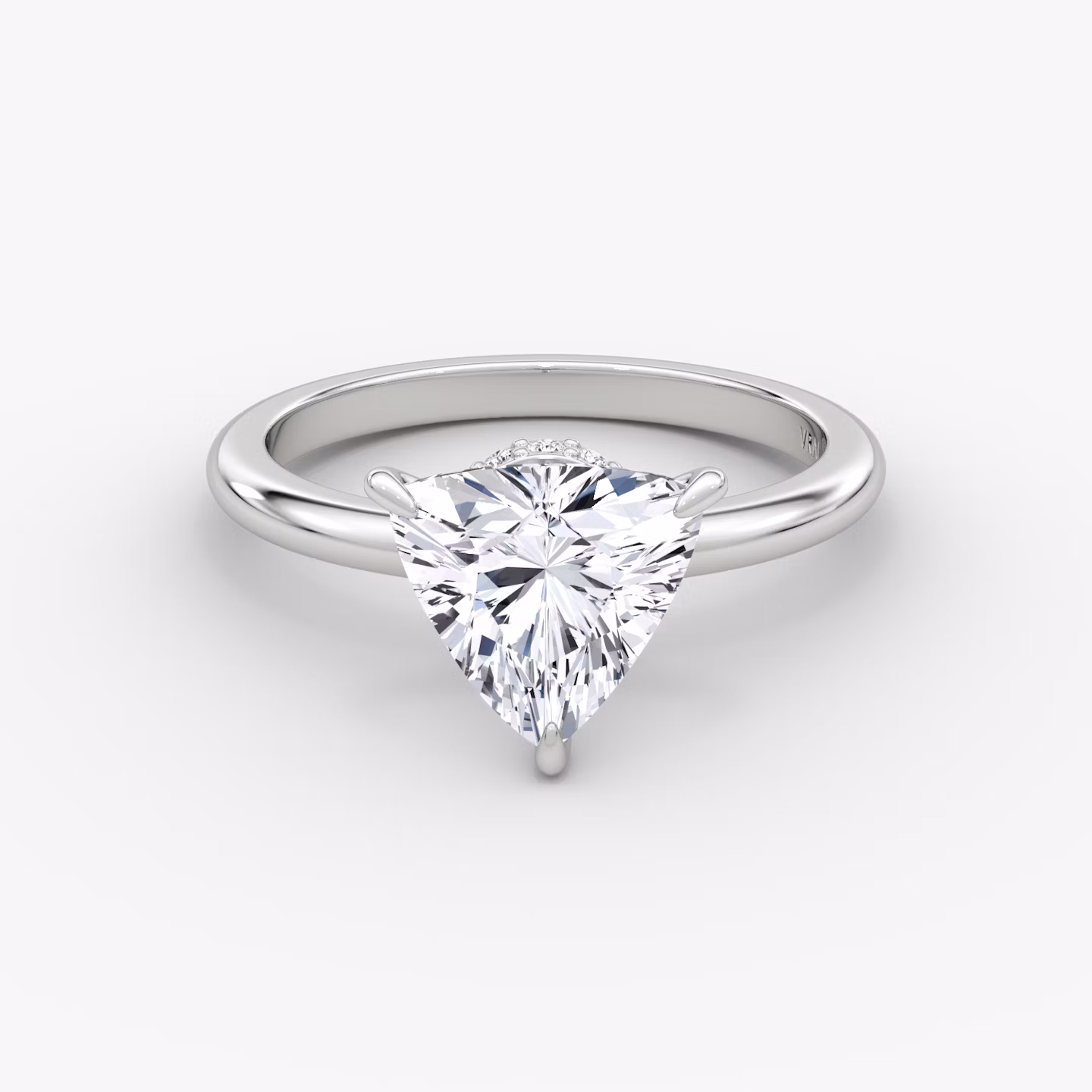 Veiled Halo | Trillant | 18k | Weißgold | bandAccent: Ohne Pavé-Besatz | diamondOrientation: vertical | caratWeight: other