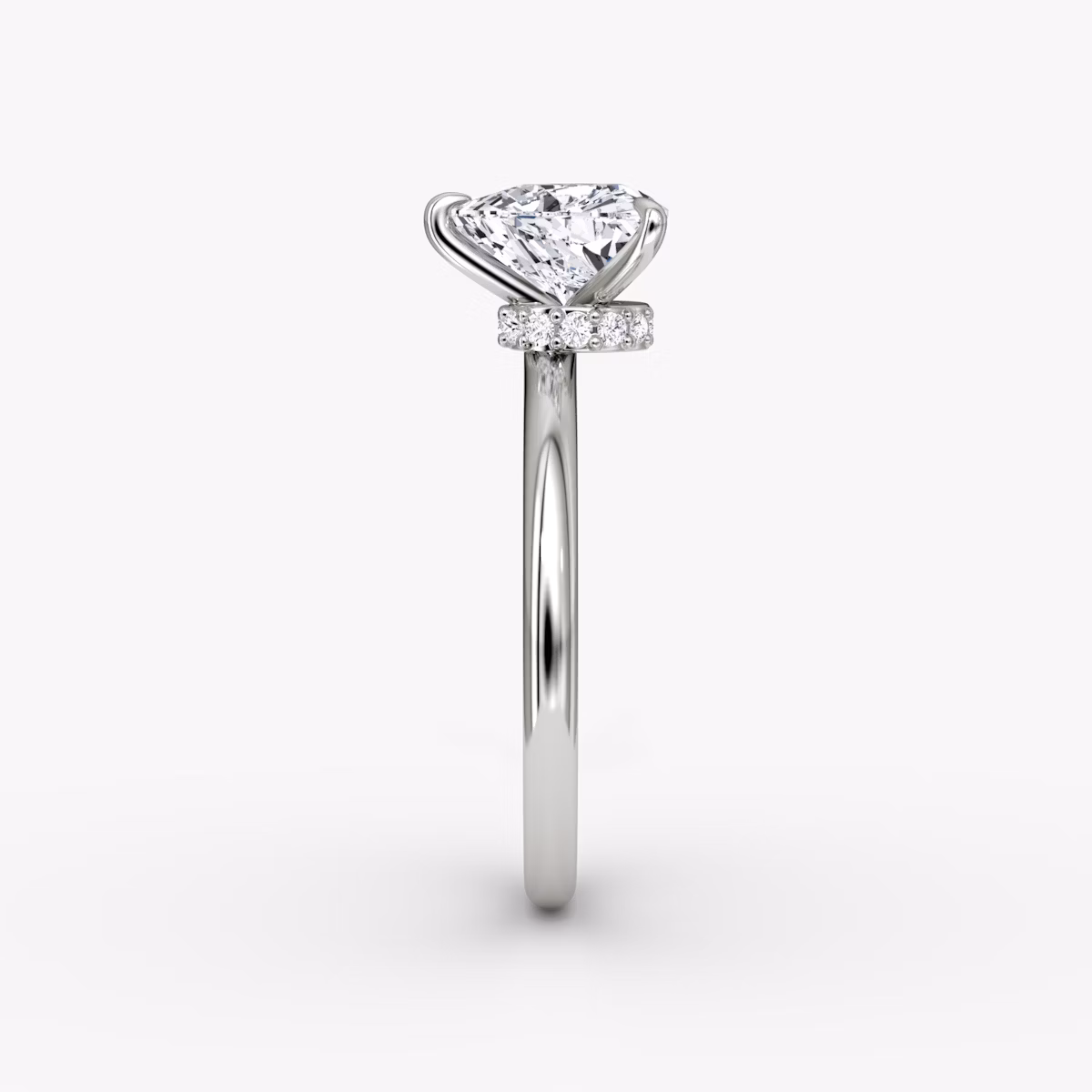 The Veiled Halo | Trillion | Platinum | bandAccent: Plain | diamondOrientation: vertical | caratWeight: other