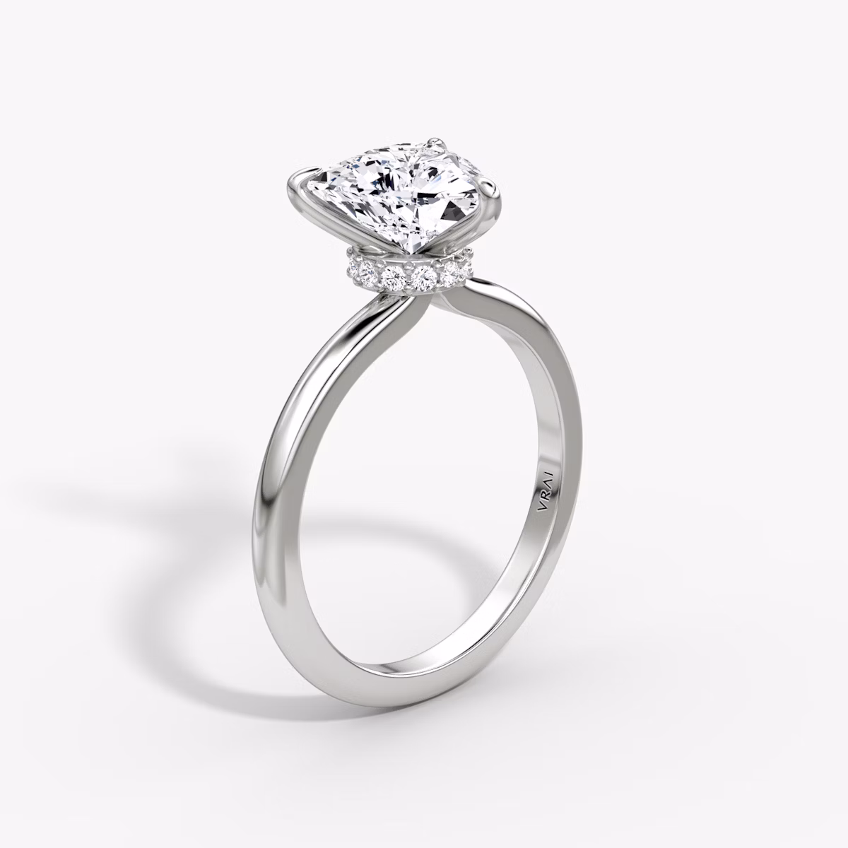 The Veiled Halo | Trillion | Platinum | bandAccent: Plain | diamondOrientation: vertical | caratWeight: other