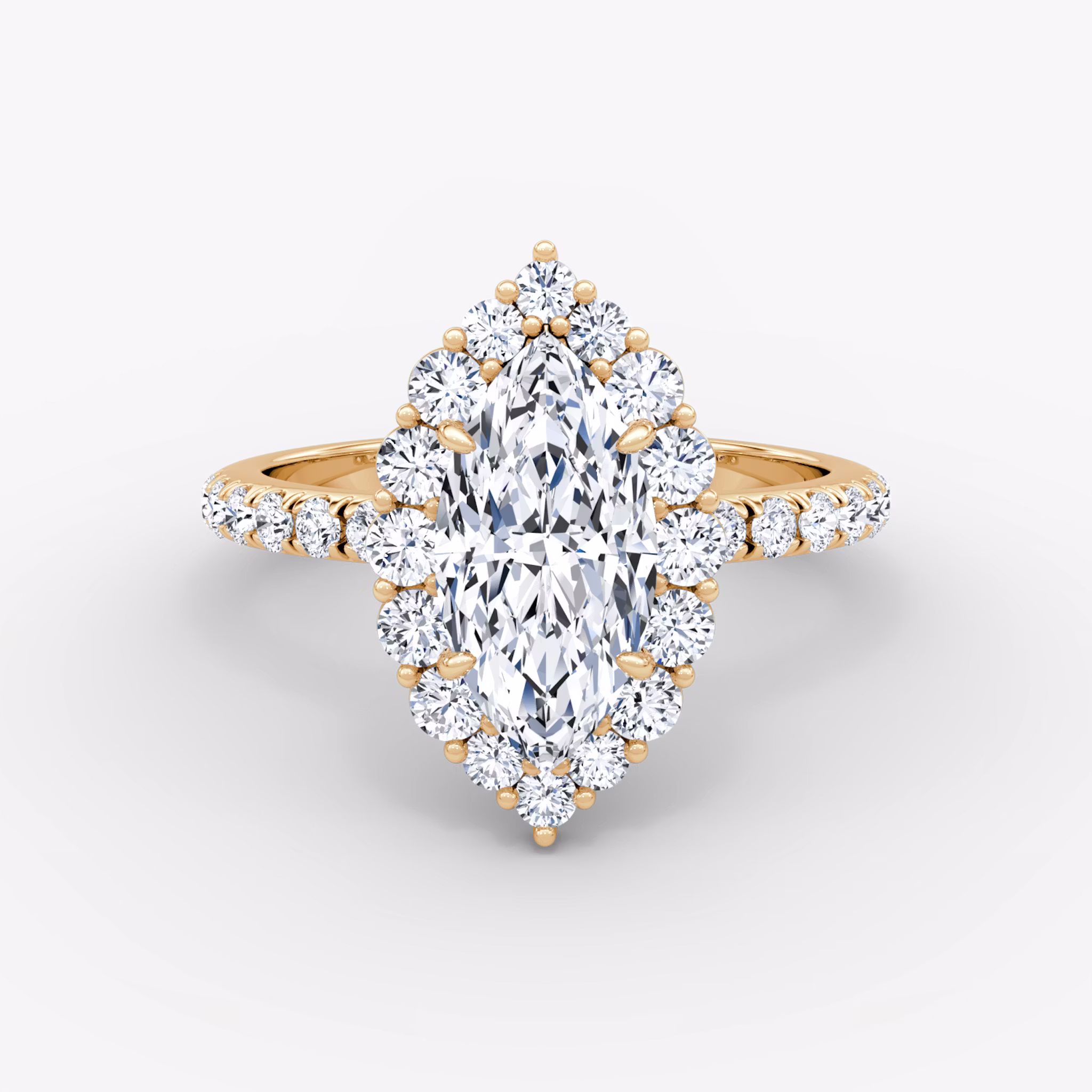 The Signature Floral Halo Marquise | Rose Gold