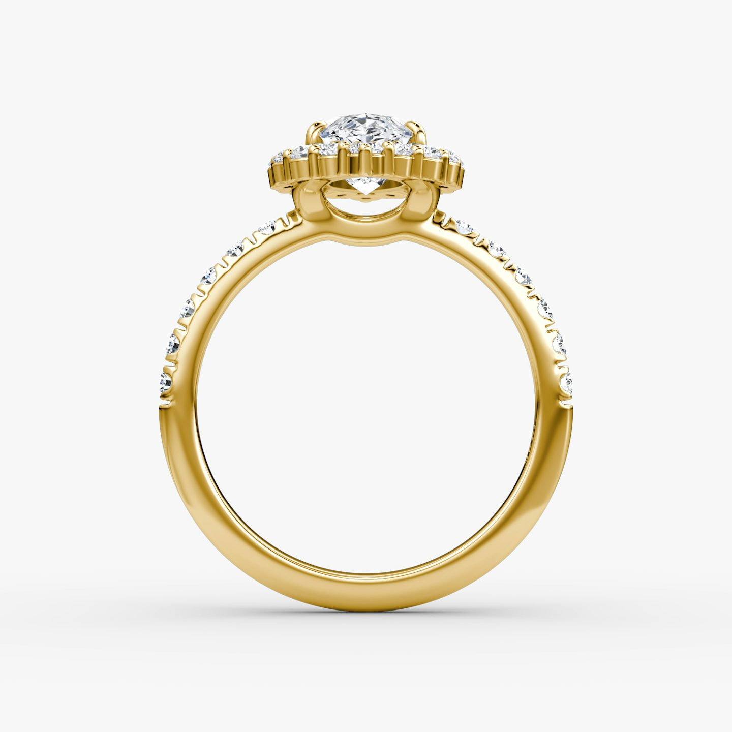 The Signature Floral Halo | Marquise | 18k | Yellow Gold | bandAccent: Pavé | diamondOrientation: vertical | caratWeight: other