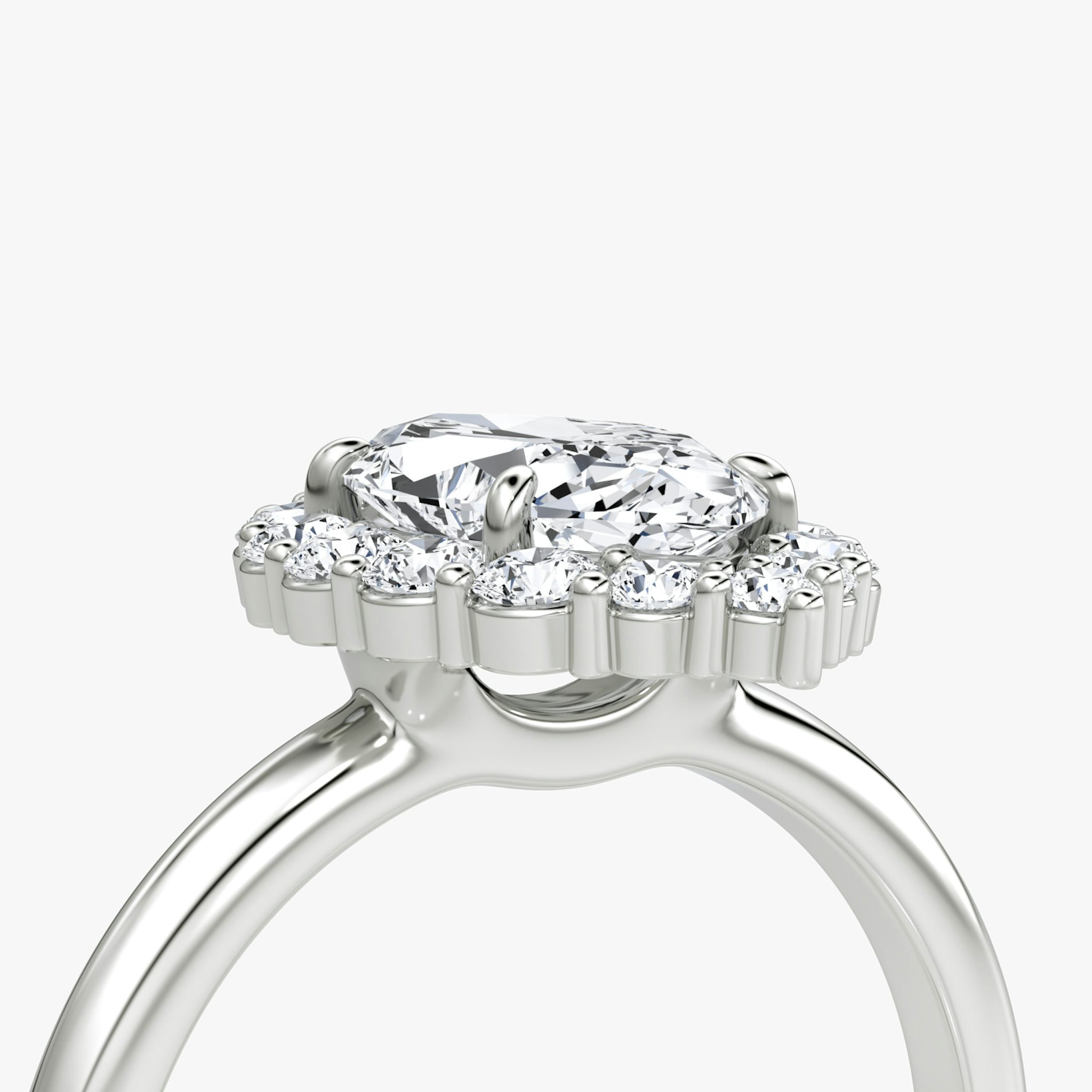 The Signature Floral Halo | Marquise | Platinum | bandAccent: Plain | diamondOrientation: vertical | caratWeight: other