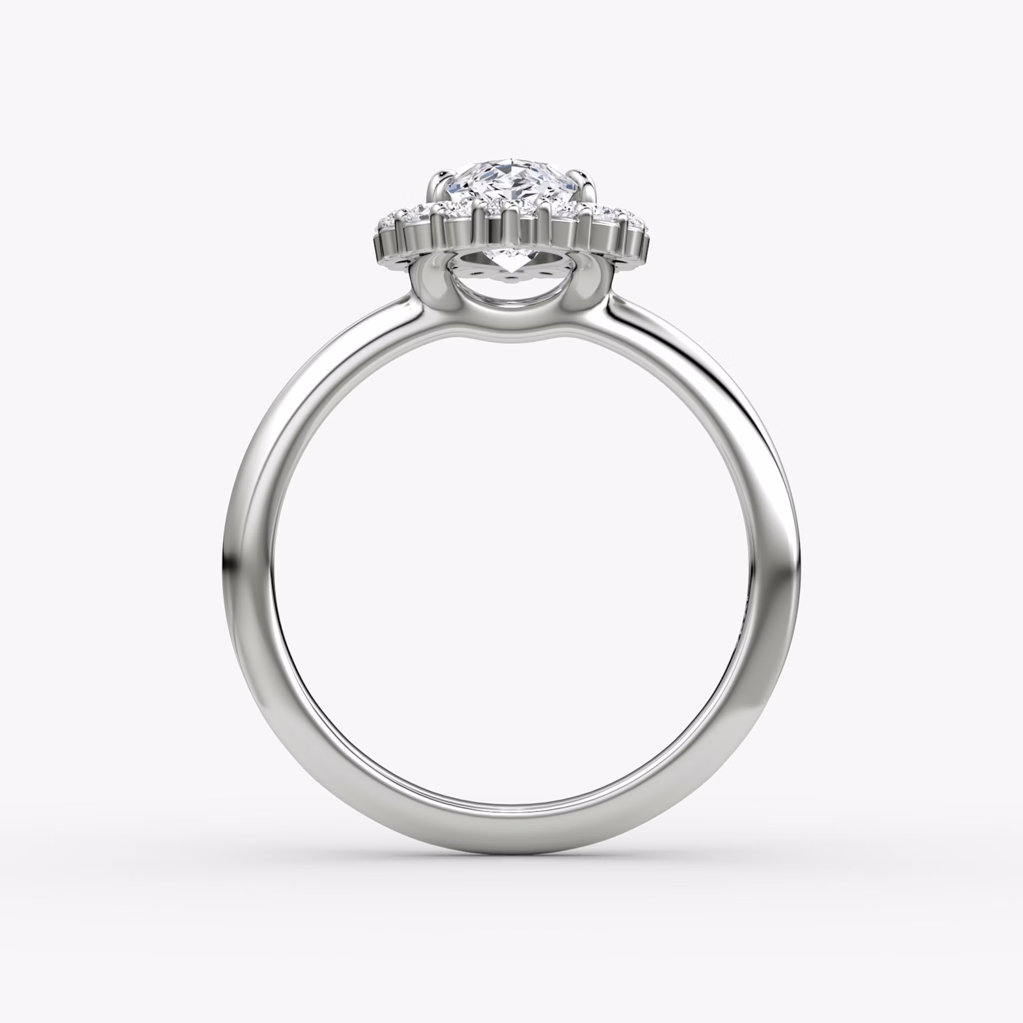 The Signature Floral Halo | Marquise | Platinum | bandAccent: Plain | diamondOrientation: vertical | caratWeight: other