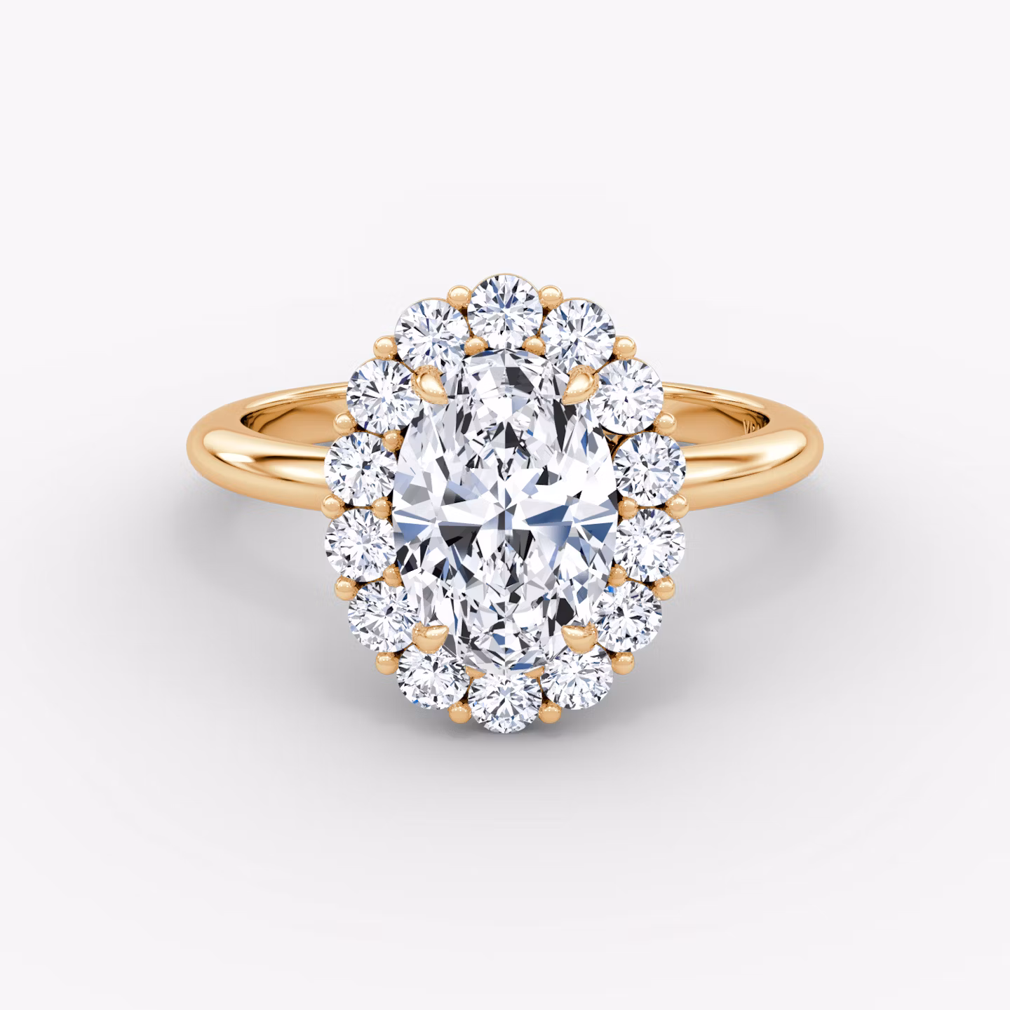 The Signature Floral Halo Oval | Rose Gold