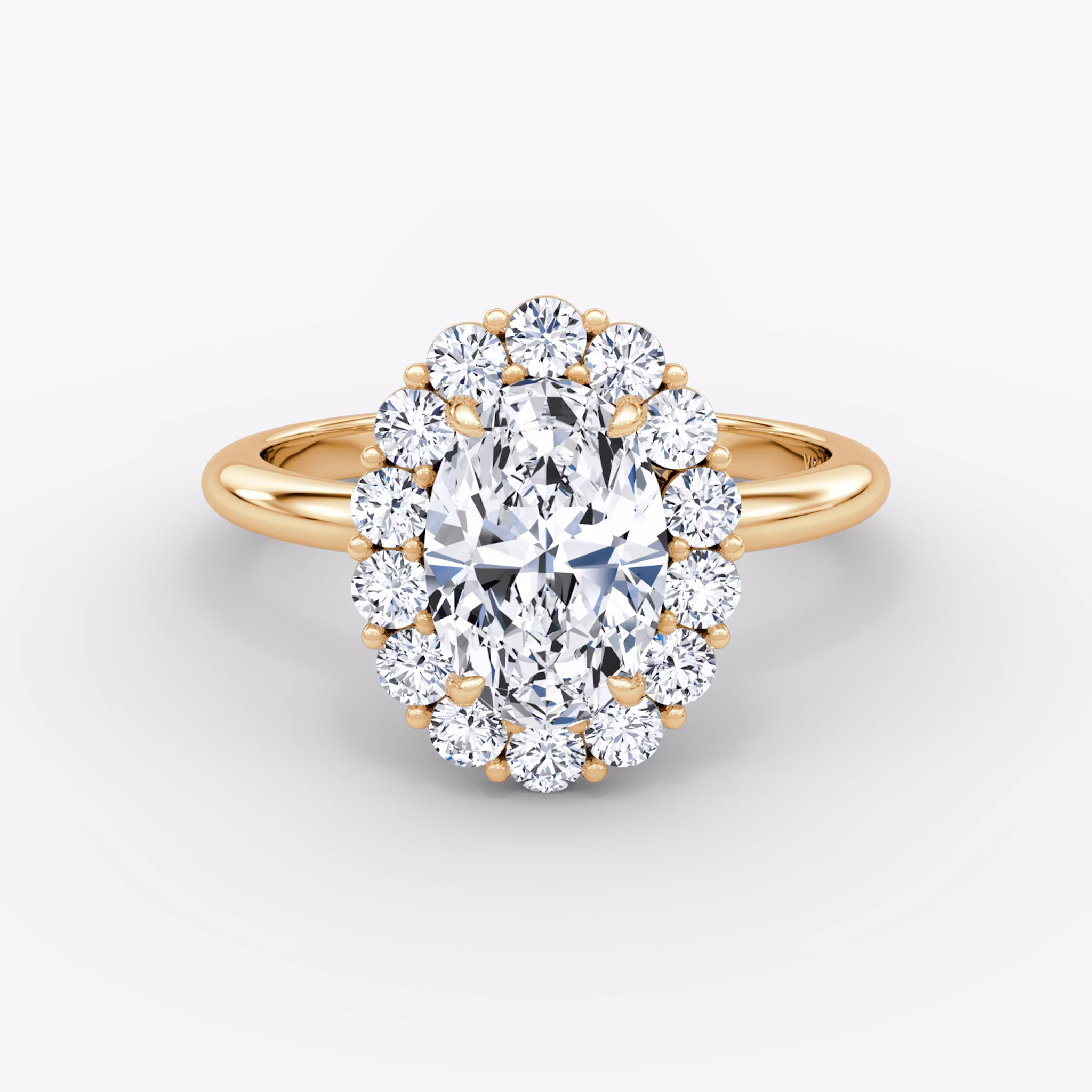 The Signature Floral Halo Oval | Rose Gold