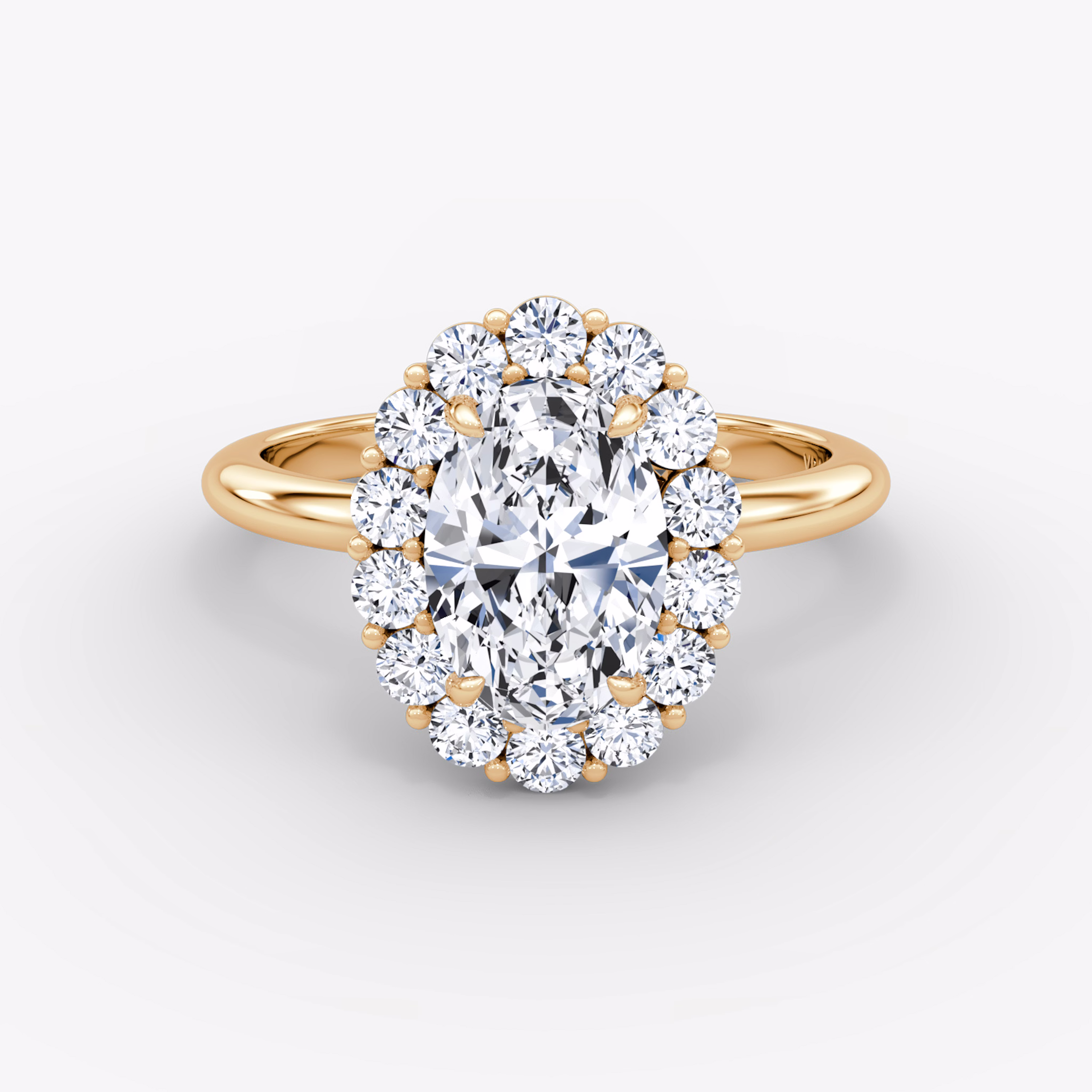 Signature Floral Halo Rose Gold Ring