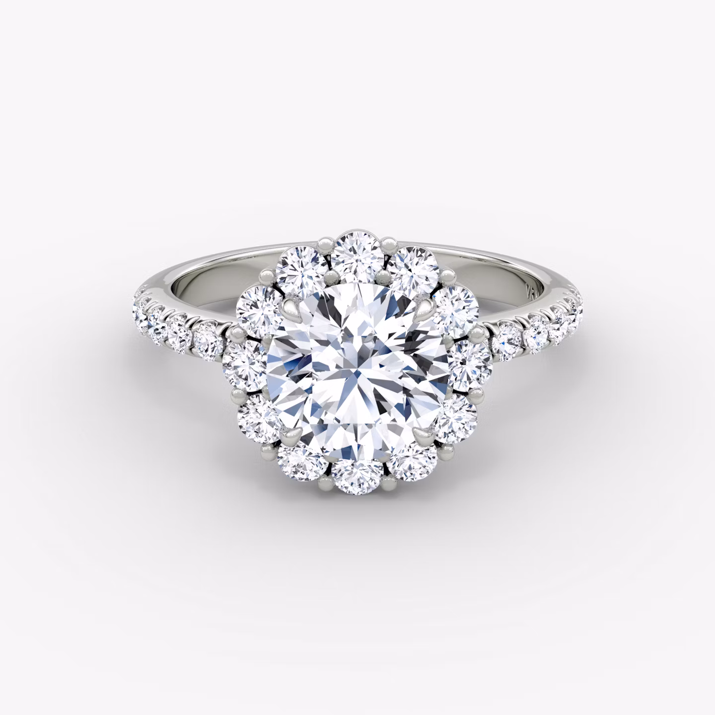 The Signature Floral Halo Round Brilliant | Platinum