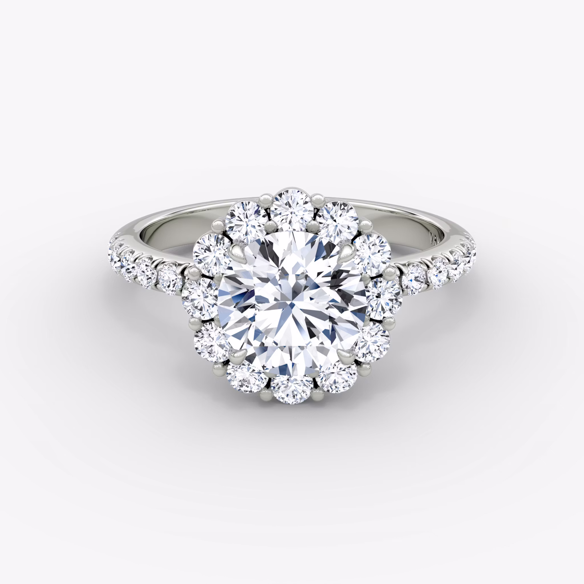 Signature Floral Halo Round Brilliant | White Gold