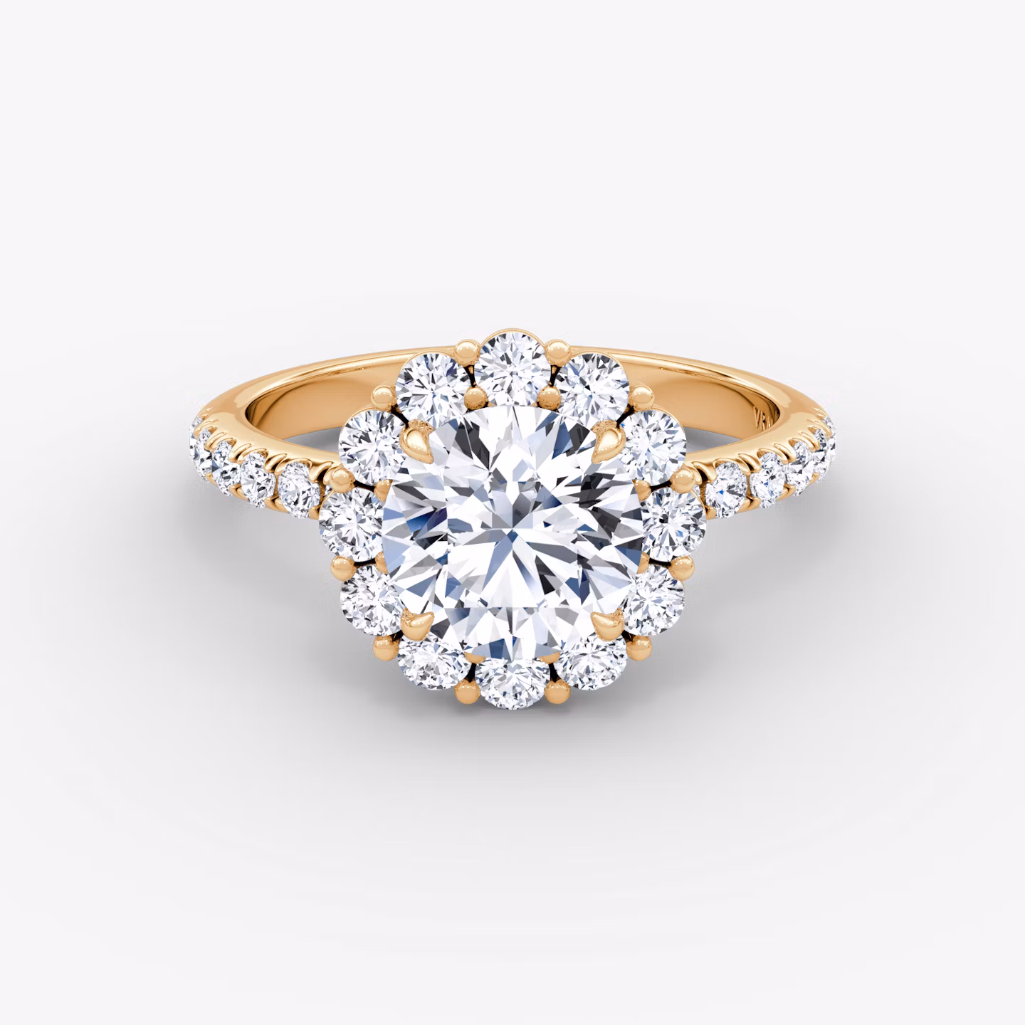 The Signature Floral Halo Round Brilliant | Rose Gold