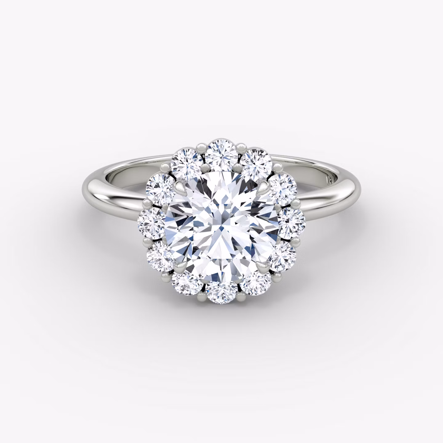 The Signature Floral Halo Round Brilliant | White Gold