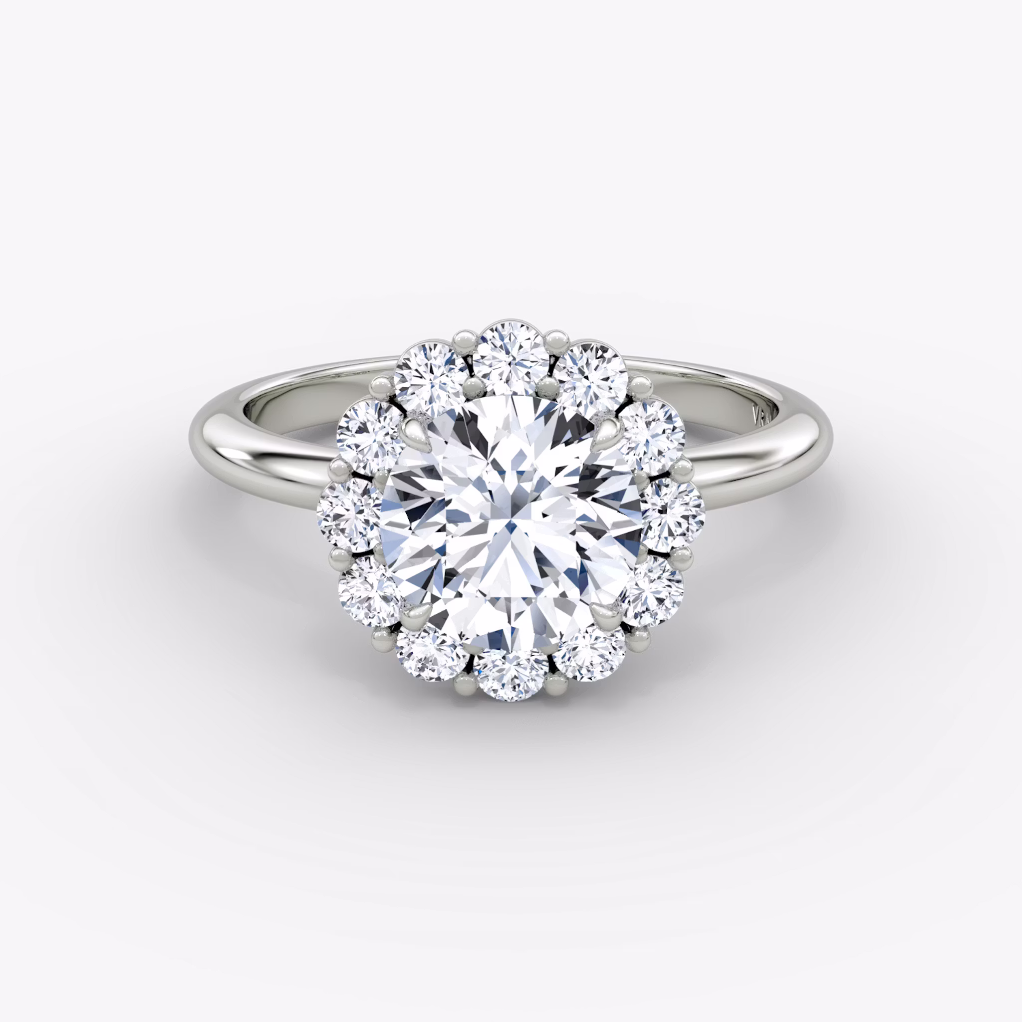 The Signature Floral Halo Round Brilliant | Platinum
