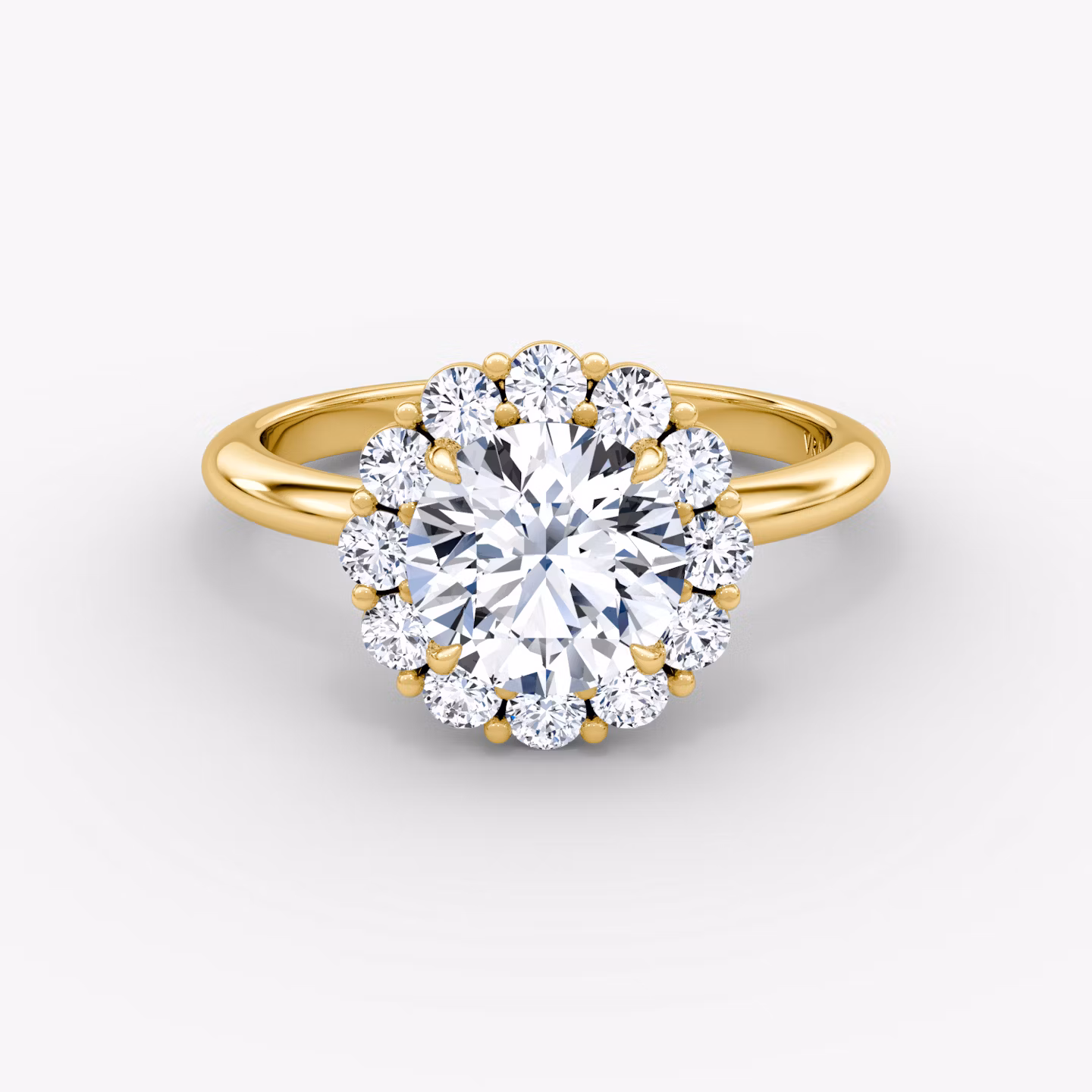 The Signature Floral Halo Round Brilliant | Yellow Gold
