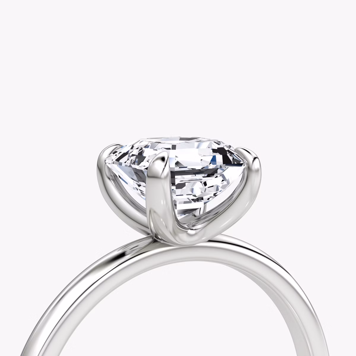 The Classic | Asscher | Platinum | bandAccent: Plain | bandWidth: standard | diamondOrientation: vertical | caratWeight: other