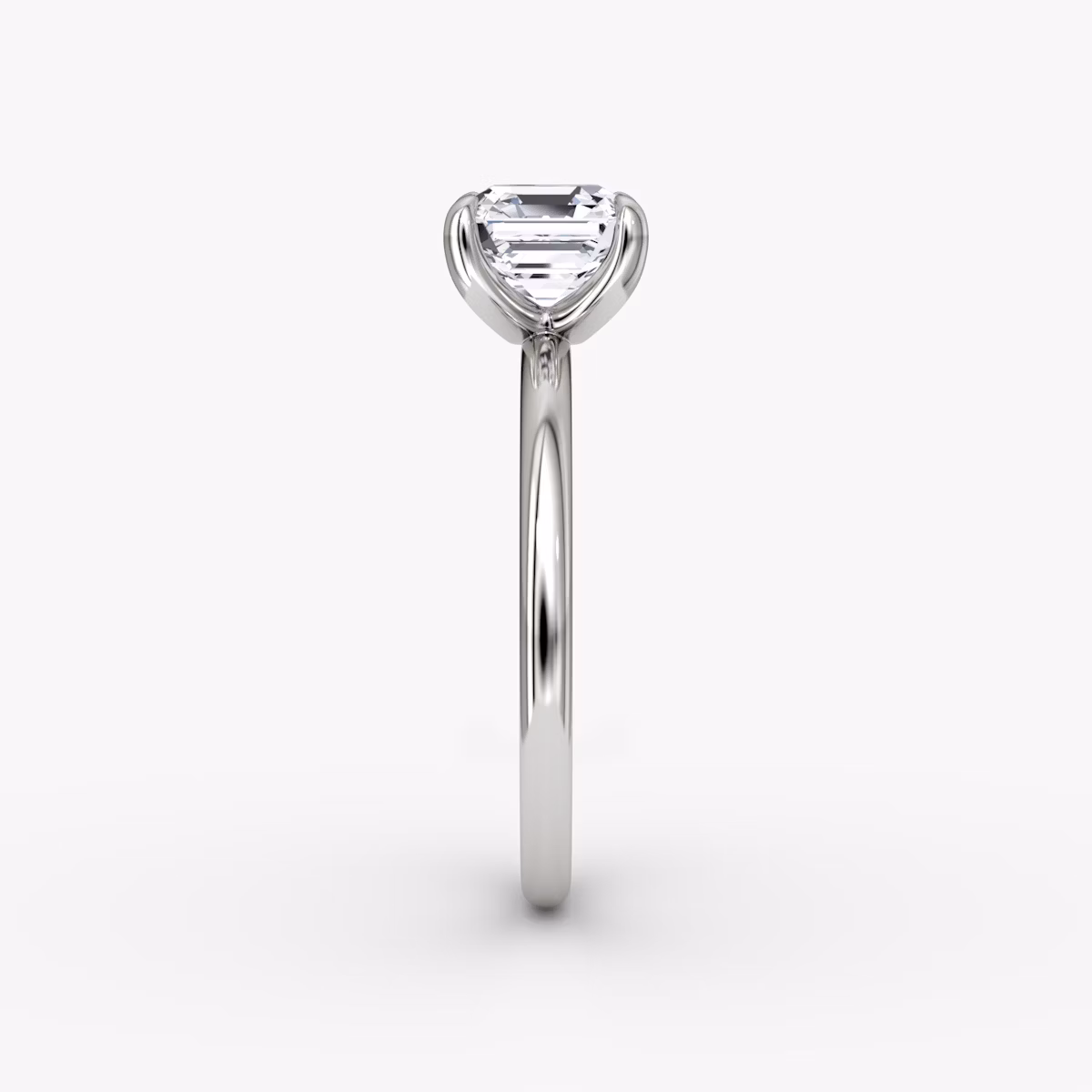 The Classic | Asscher | Platinum | bandAccent: Plain | bandWidth: standard | diamondOrientation: vertical | caratWeight: other