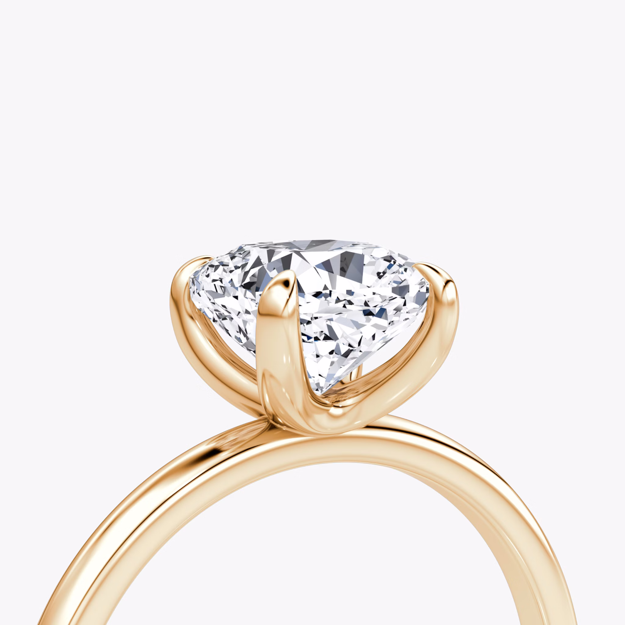 The Classic | Cushion | 14k | Rose Gold | bandAccent: Plain | bandWidth: standard | diamondOrientation: vertical | caratWeight: other