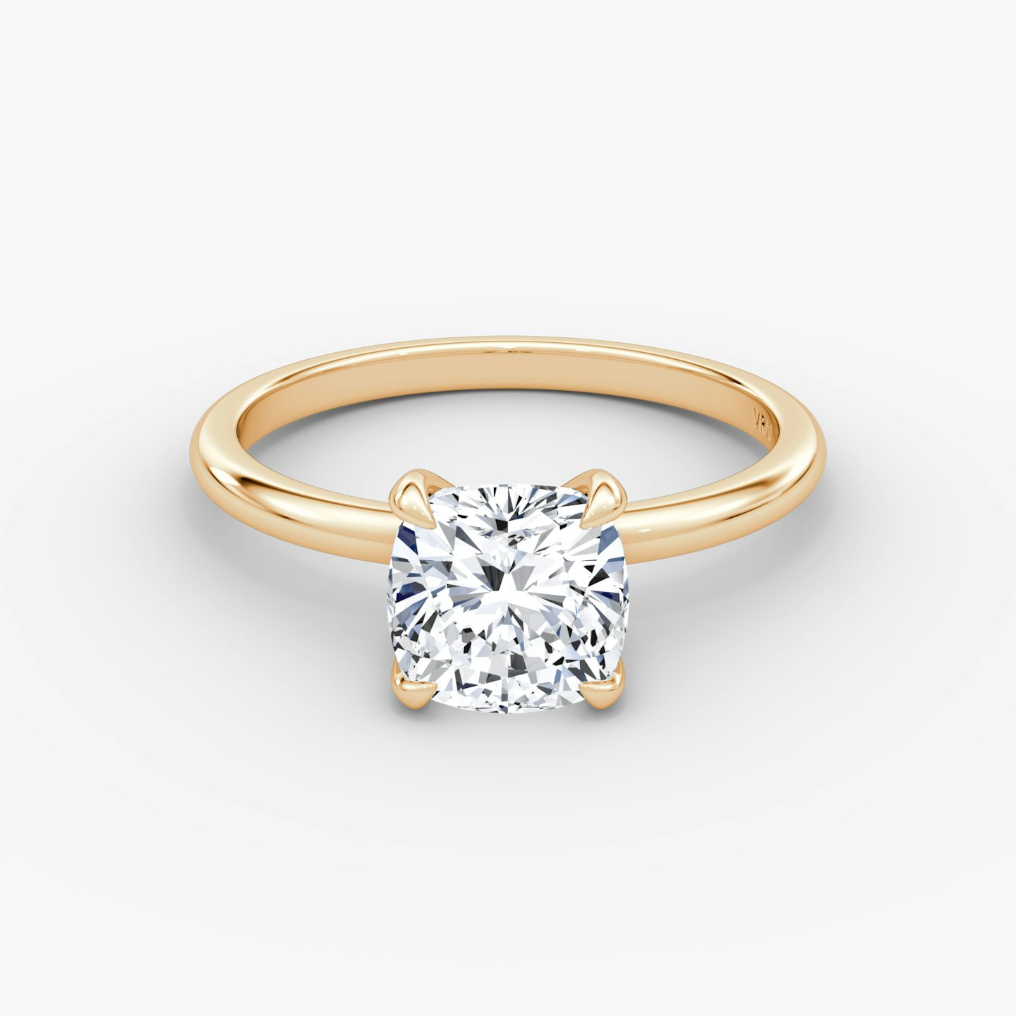 The Classic | Cushion | 14k | Rose Gold | bandAccent: Plain | bandWidth: standard | diamondOrientation: vertical | caratWeight: other