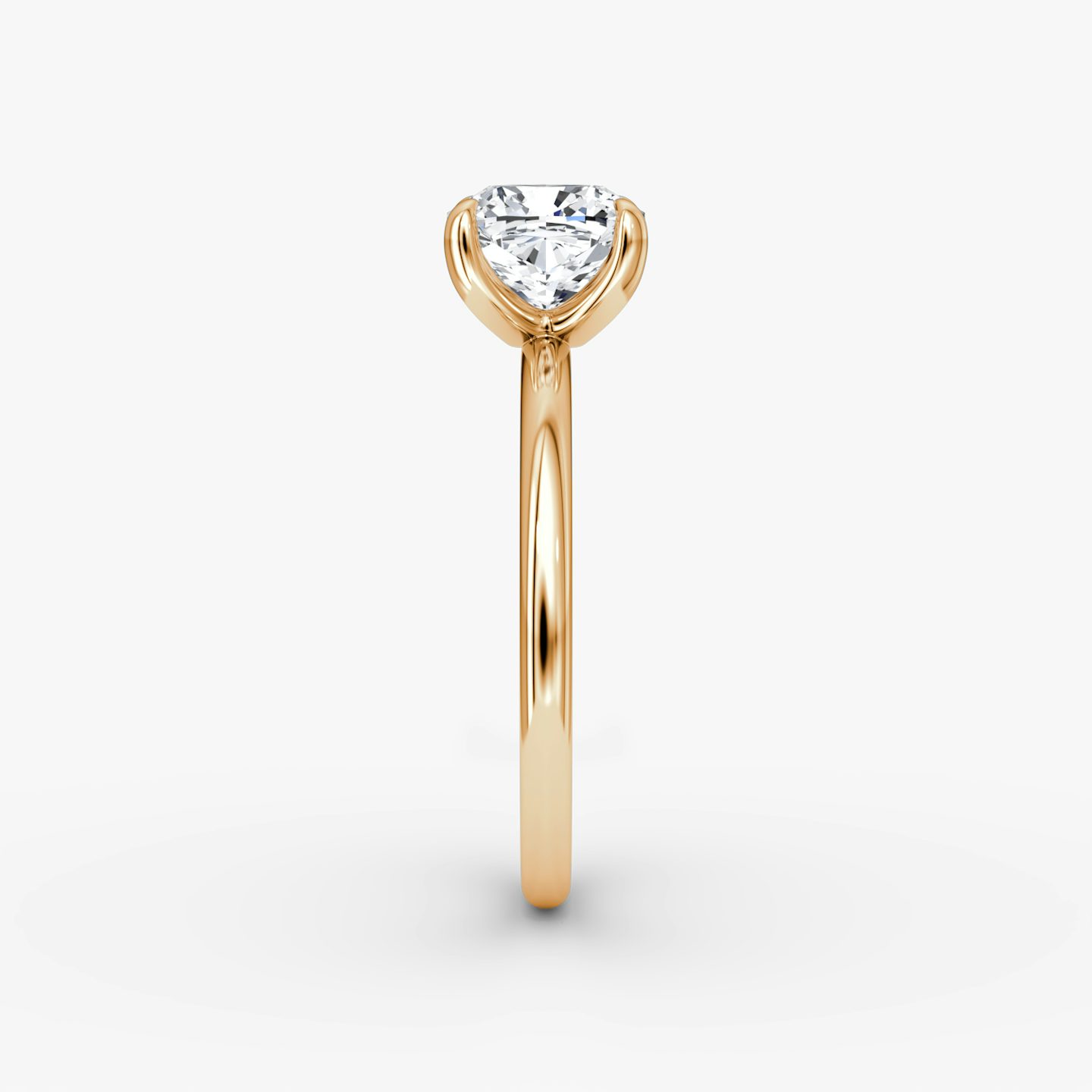 The Classic | Cushion | 14k | Rose Gold | bandAccent: Plain | bandWidth: standard | diamondOrientation: vertical | caratWeight: other