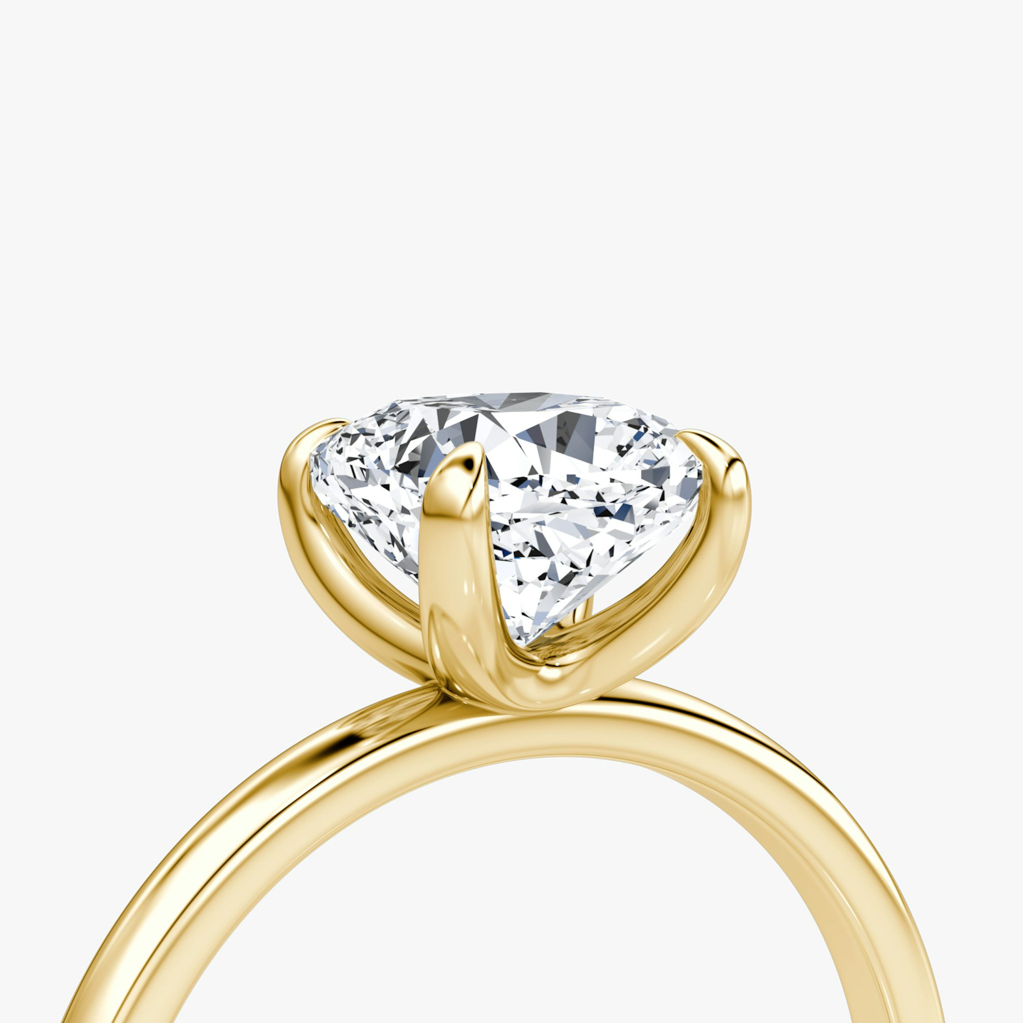 The Classic | Cushion | 18k | Yellow Gold | bandAccent: Plain | bandWidth: standard | diamondOrientation: vertical | caratWeight: other