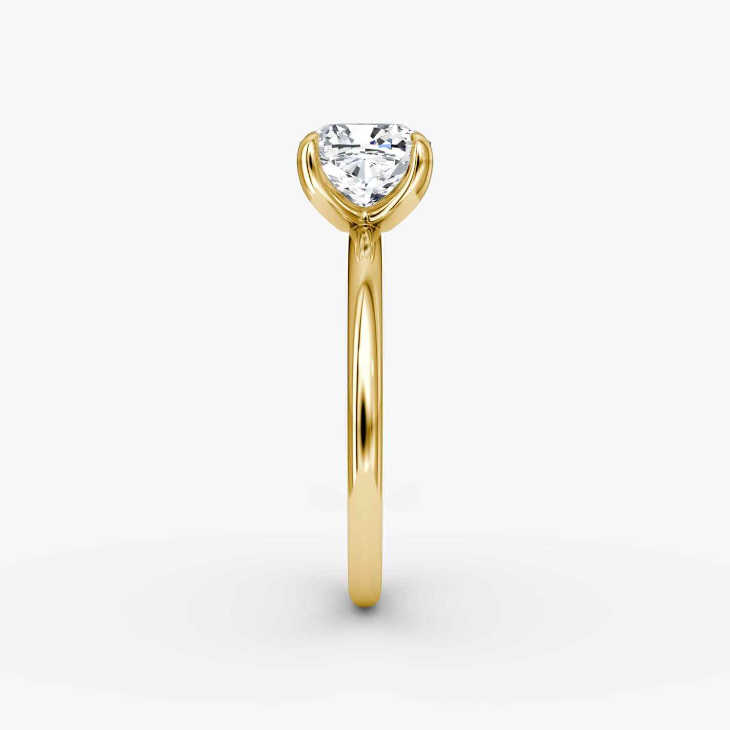 The Classic | Cushion | 18k | Yellow Gold | bandAccent: Plain | bandWidth: standard | diamondOrientation: vertical | caratWeight: other