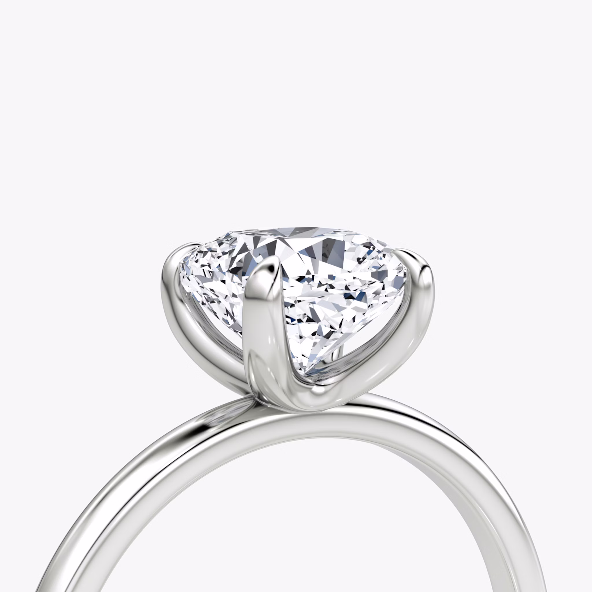 The Classic | Cushion | Platinum | bandAccent: Plain | bandWidth: standard | diamondOrientation: vertical | caratWeight: other