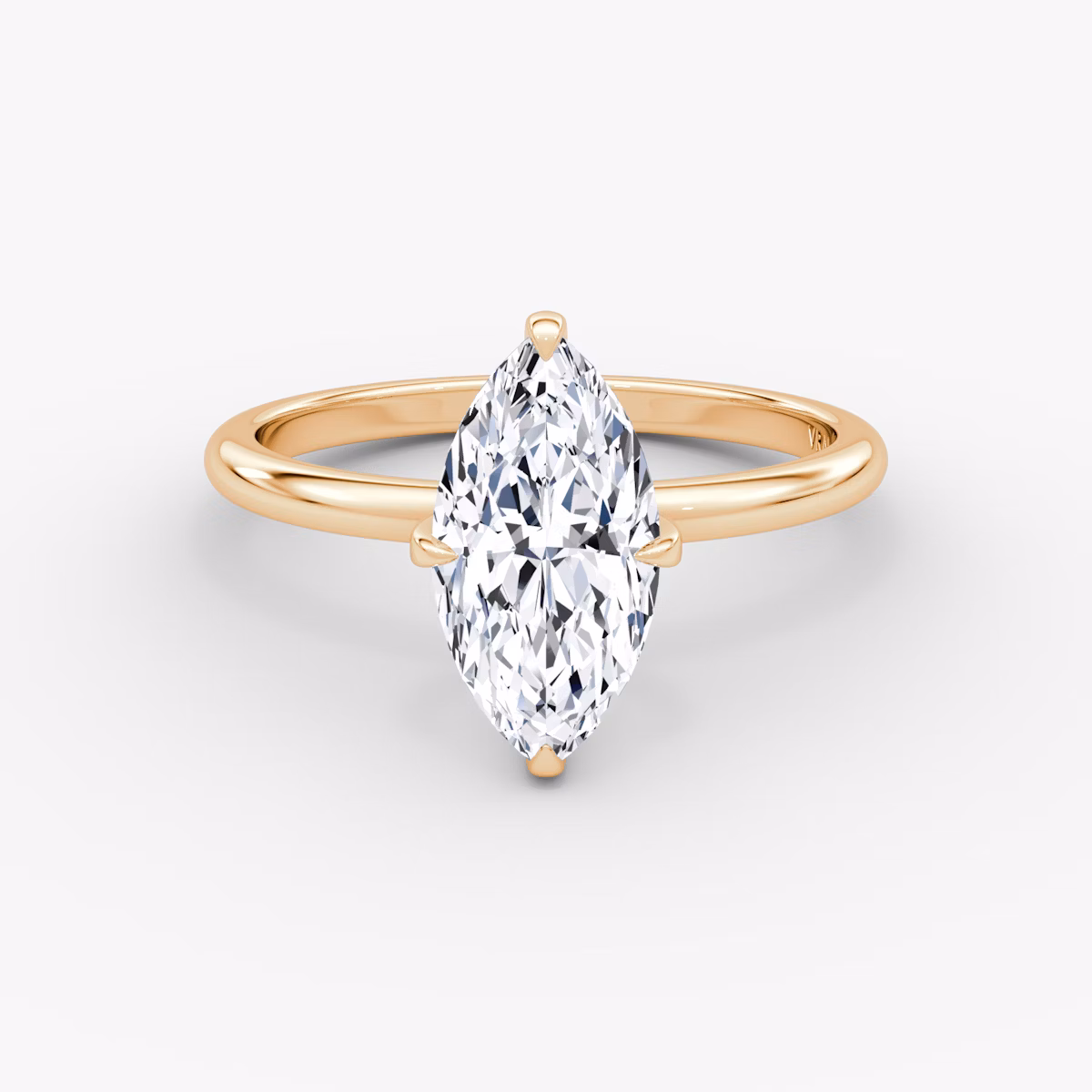 The Classic | Marquise | 14k | Rose Gold | bandAccent: Plain | bandWidth: standard | diamondOrientation: vertical | caratWeight: other