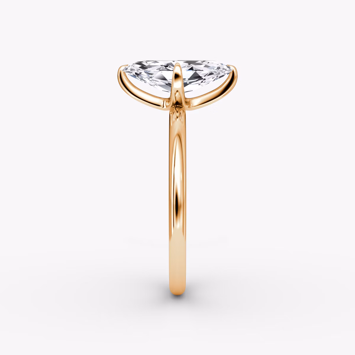 The Classic | Marquise | 14k | Rose Gold | bandAccent: Plain | bandWidth: standard | diamondOrientation: vertical | caratWeight: other