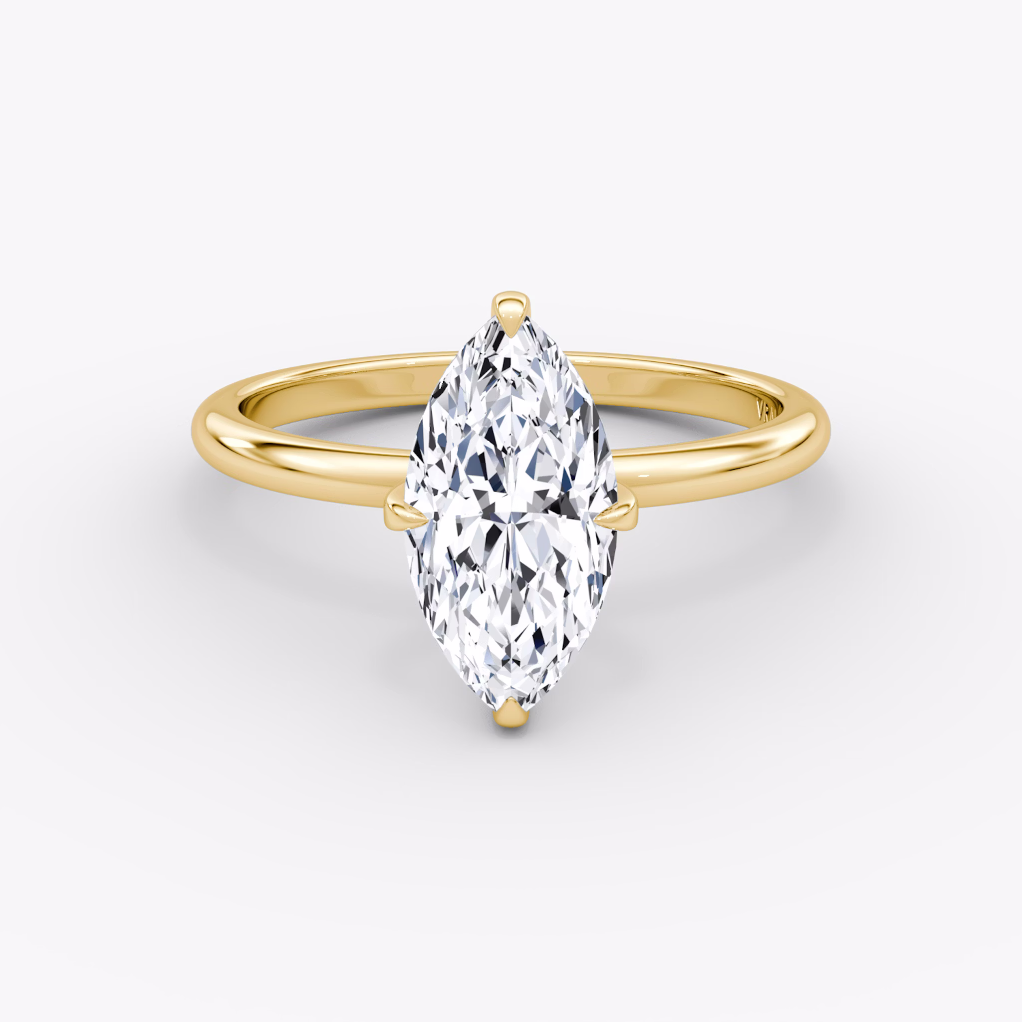 The Classic | Marquise | 18k | Yellow Gold | bandAccent: Plain | bandWidth: standard | diamondOrientation: vertical | caratWeight: other