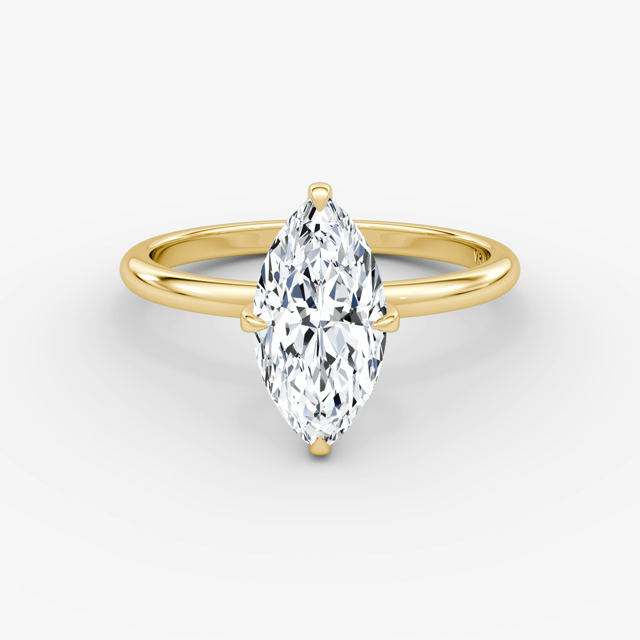 The Classic | Marquise | 18k | Yellow Gold | bandAccent: Plain | bandWidth: standard | diamondOrientation: vertical | caratWeight: other