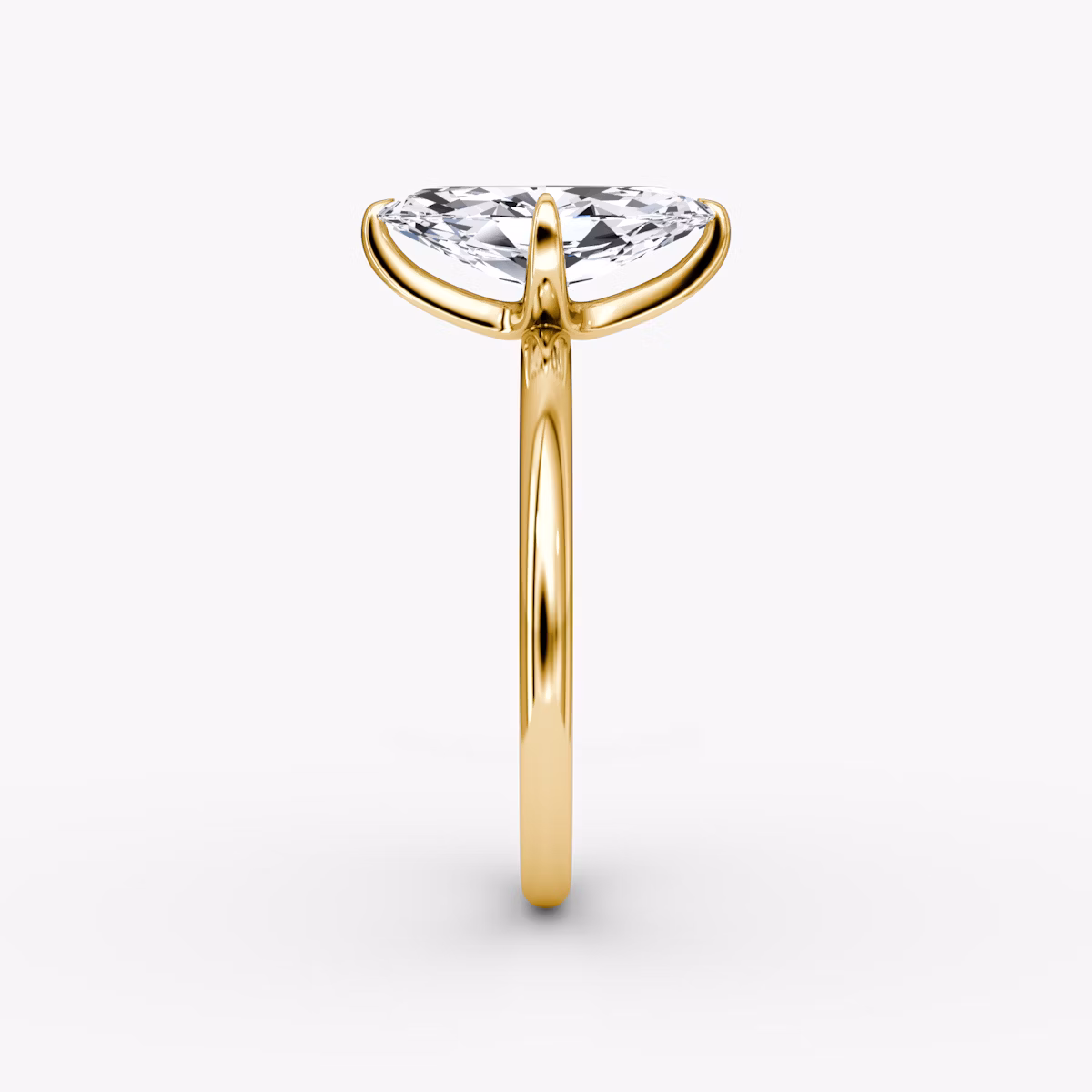The Classic | Marquise | 18k | Yellow Gold | bandAccent: Plain | bandWidth: standard | diamondOrientation: vertical | caratWeight: other