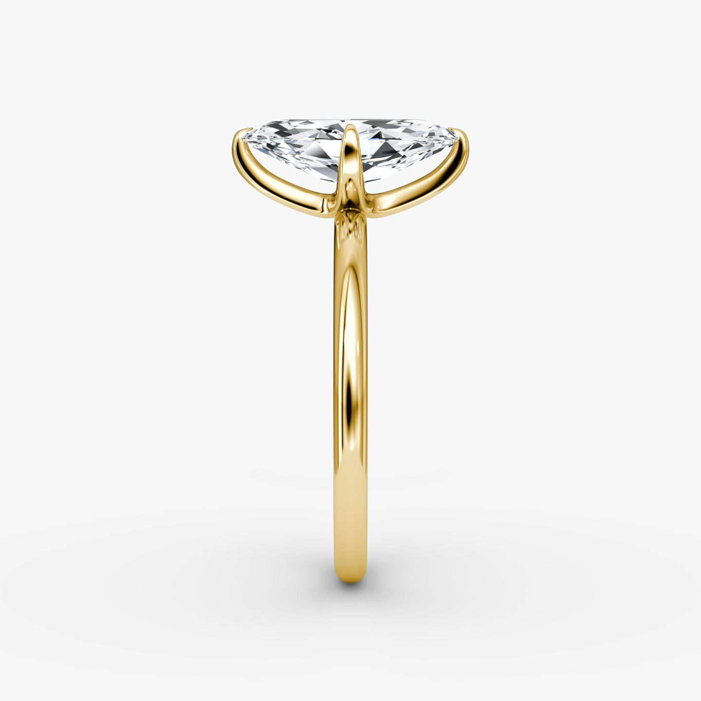 The Classic | Marquise | 18k | Yellow Gold | bandAccent: Plain | bandWidth: standard | diamondOrientation: vertical | caratWeight: other