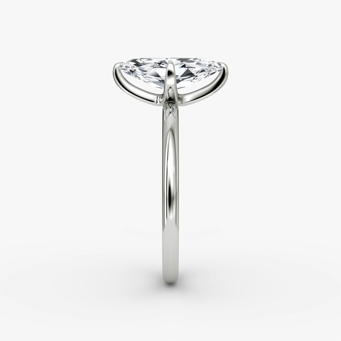 The Classic | Marquise | Platinum | bandAccent: Plain | bandWidth: standard | diamondOrientation: vertical | caratWeight: other