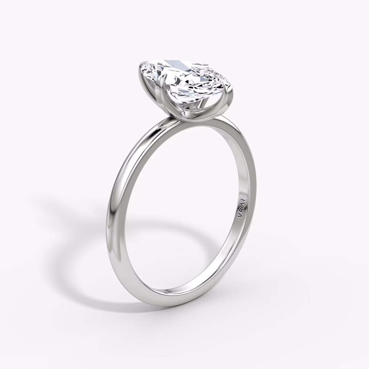 The Classic | Marquise | Platinum | bandAccent: Plain | bandWidth: standard | diamondOrientation: vertical | caratWeight: other