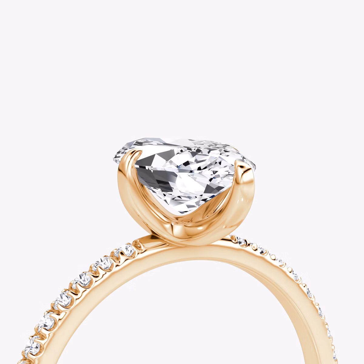 The Classic | Marquise | 14k | Rose Gold | bandAccent: Pavé | bandWidth: standard | diamondOrientation: vertical | caratWeight: other