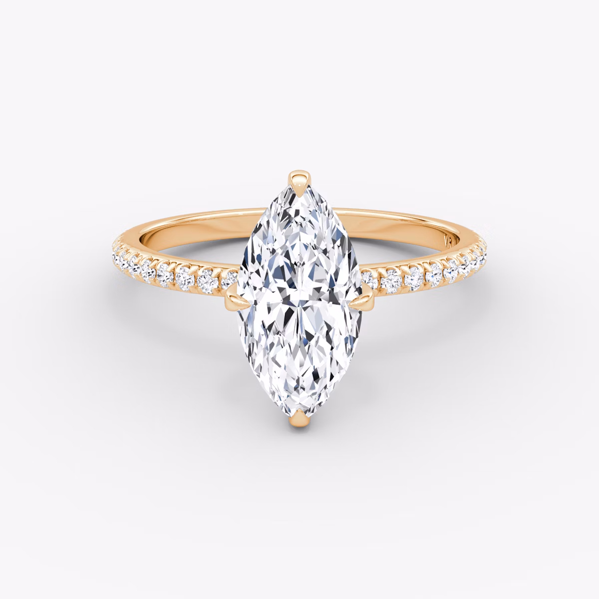 The Classic | Marquise | 14k | Rose Gold | bandAccent: Pavé | bandWidth: standard | diamondOrientation: vertical | caratWeight: other