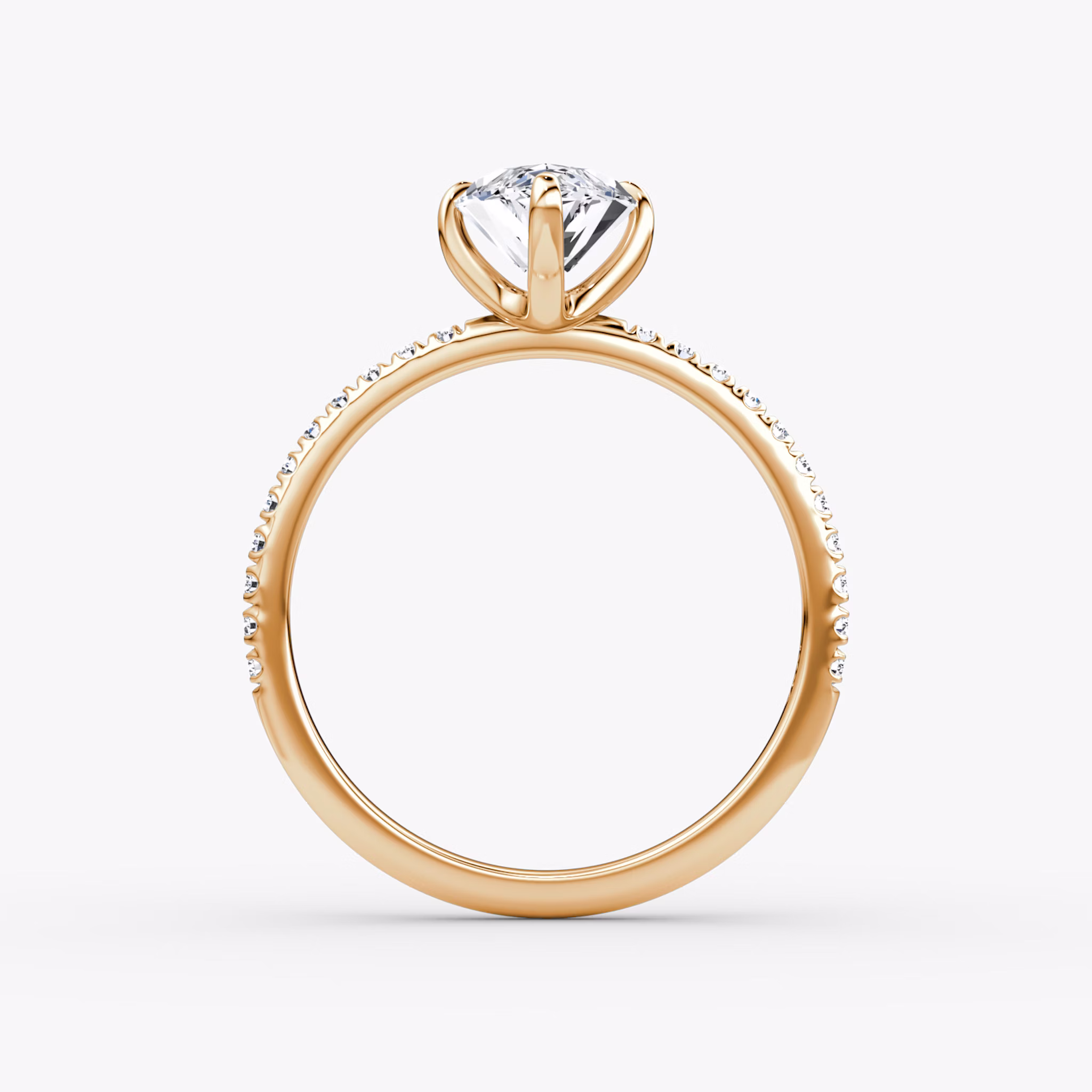 The Classic | Marquise | 14k | Rose Gold | bandAccent: Pavé | bandWidth: standard | diamondOrientation: vertical | caratWeight: other