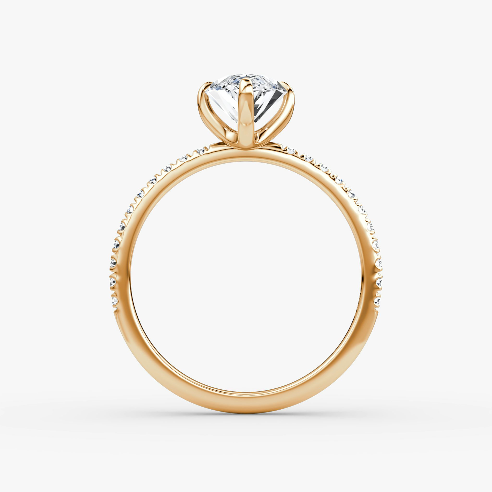 The Classic | Marquise | 14k | Rose Gold | bandAccent: Pavé | bandWidth: standard | diamondOrientation: vertical | caratWeight: other