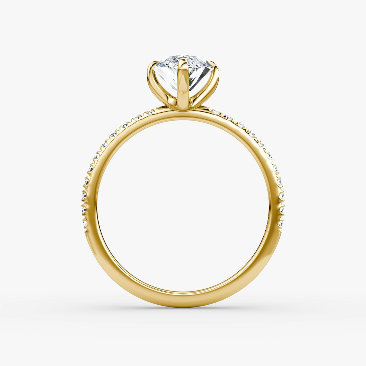 Anillo de compromiso Classic | Marquise | 18k | Oro amarillo | bandAccent: Pavé | bandWidth: standard | diamondOrientation: vertical | caratWeight: other