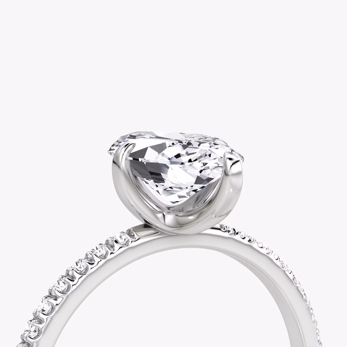 The Classic | Marquise | 18k | White Gold | bandAccent: Pavé | bandWidth: standard | diamondOrientation: vertical | caratWeight: other