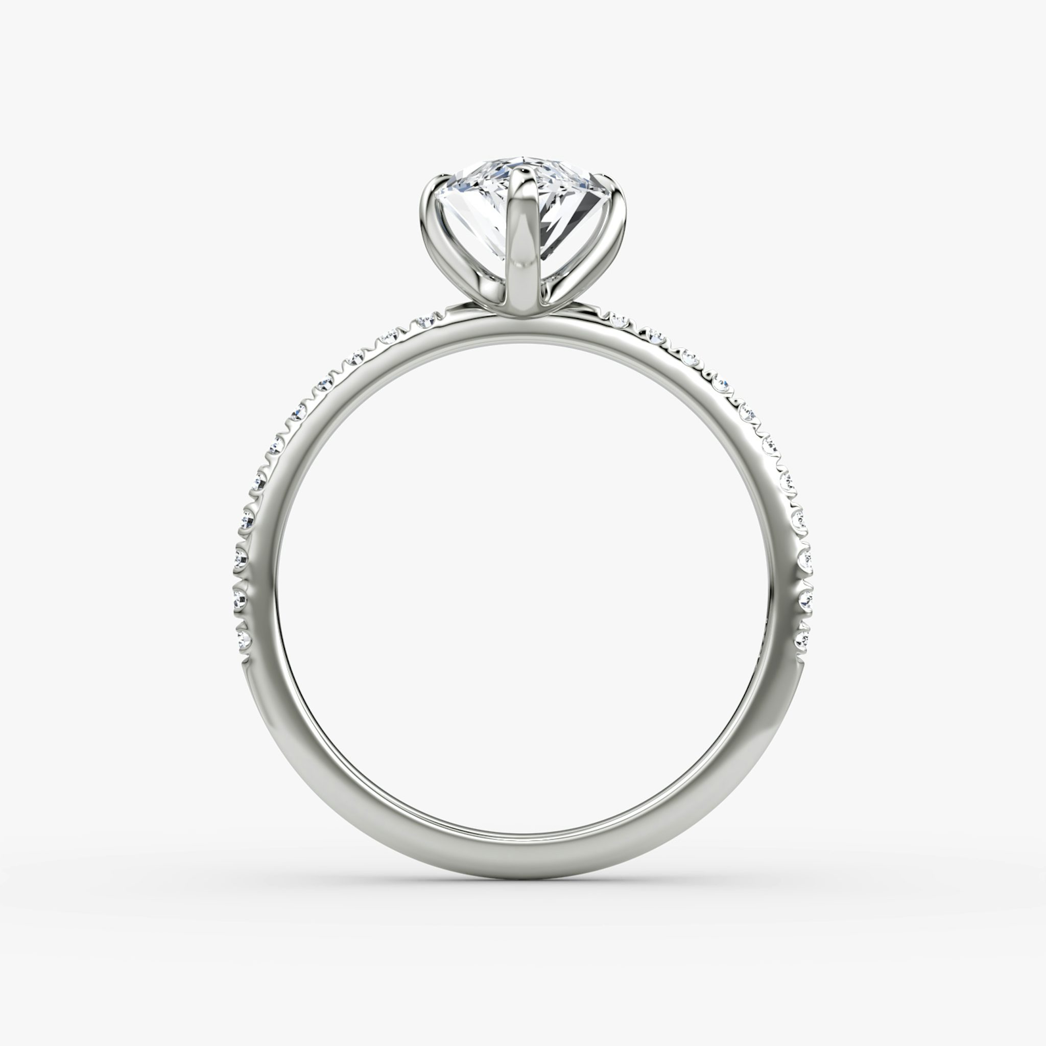 The Classic | Marquise | Platinum | bandAccent: Pavé | bandWidth: standard | diamondOrientation: vertical | caratWeight: other