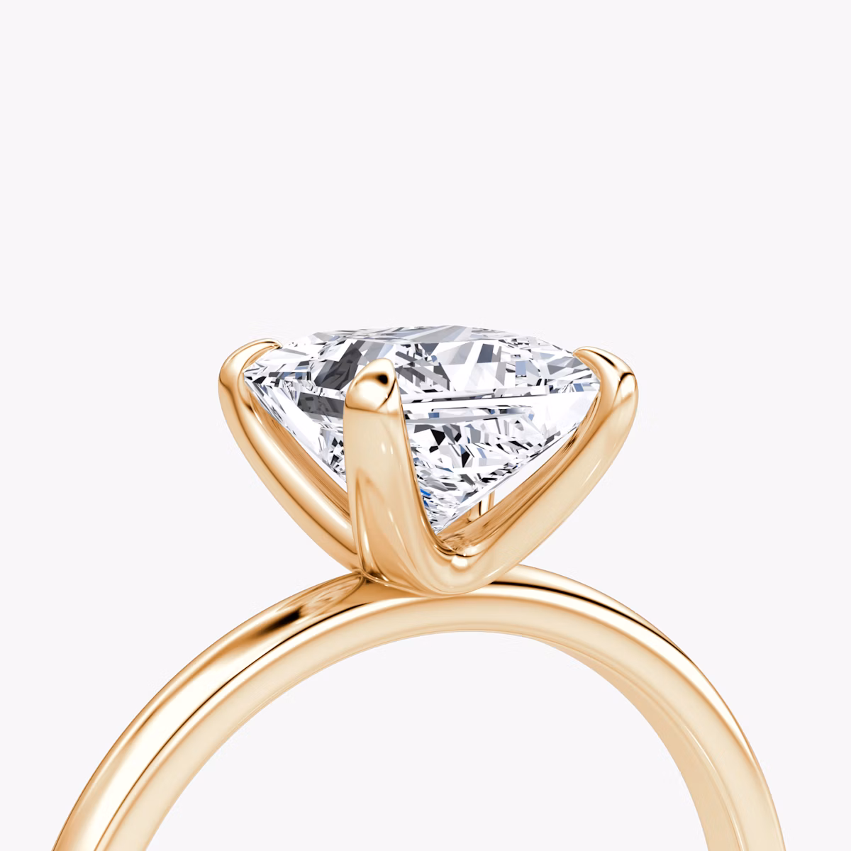 Classic | Princess | 14k | Roségold | bandAccent: Ohne Pavé-Besatz | bandWidth: standard | diamondOrientation: vertical | caratWeight: other
