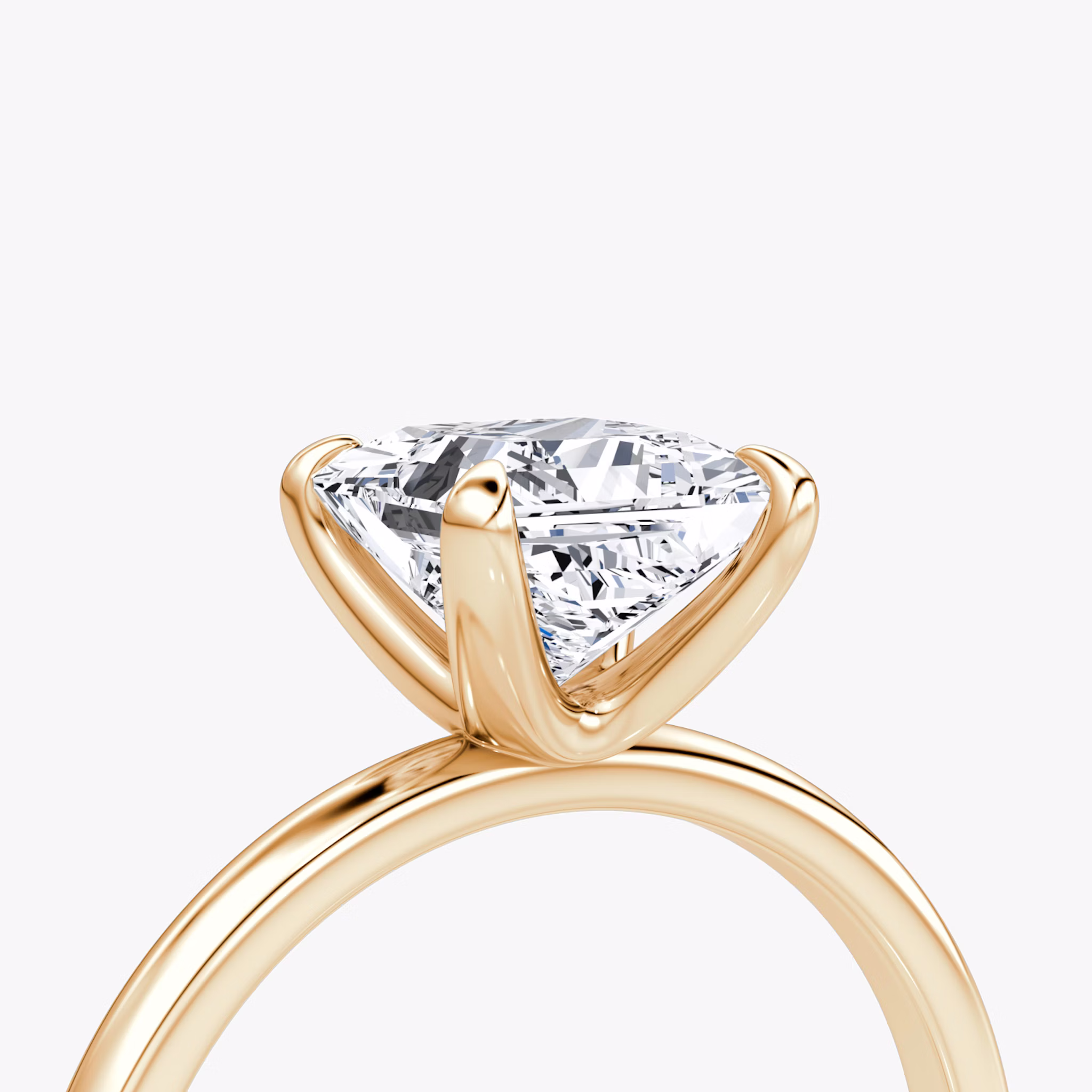 The Classic | Princess | 14k | Rose Gold | bandAccent: Plain | bandWidth: standard | diamondOrientation: vertical | caratWeight: other