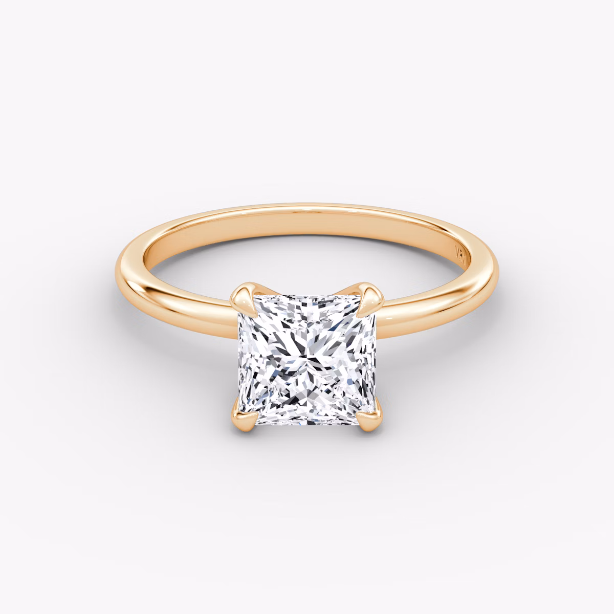 Classic | Princess | 14k | Roségold | bandAccent: Ohne Pavé-Besatz | bandWidth: standard | diamondOrientation: vertical | caratWeight: other